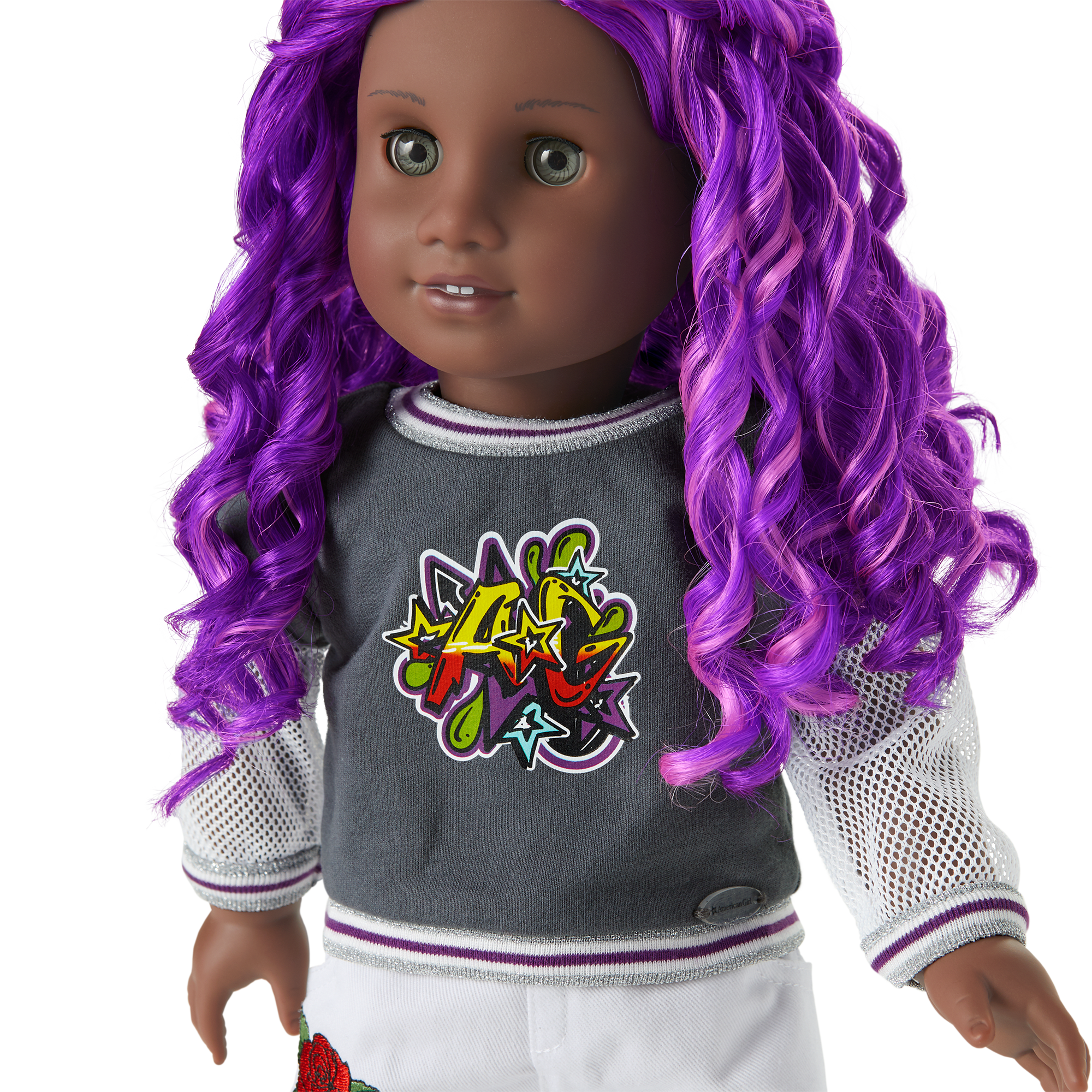 Truly Me™ 18-inch Doll #91 with curly purple hair - Image 4