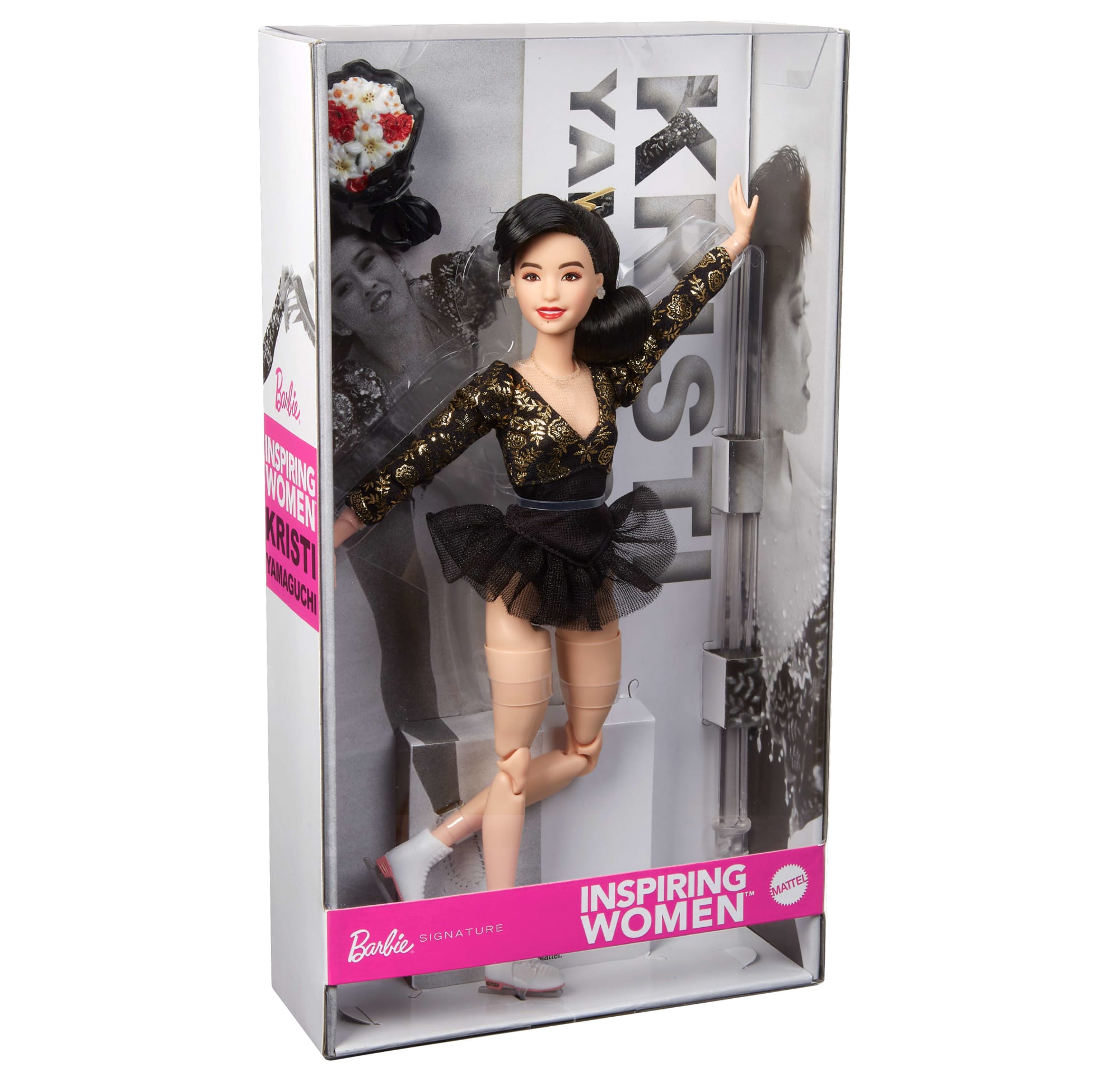 Barbie Inspiring Women Kristi Yamaguchi Collectible Doll in 1992 Winter Olympics Fashion - Image 6