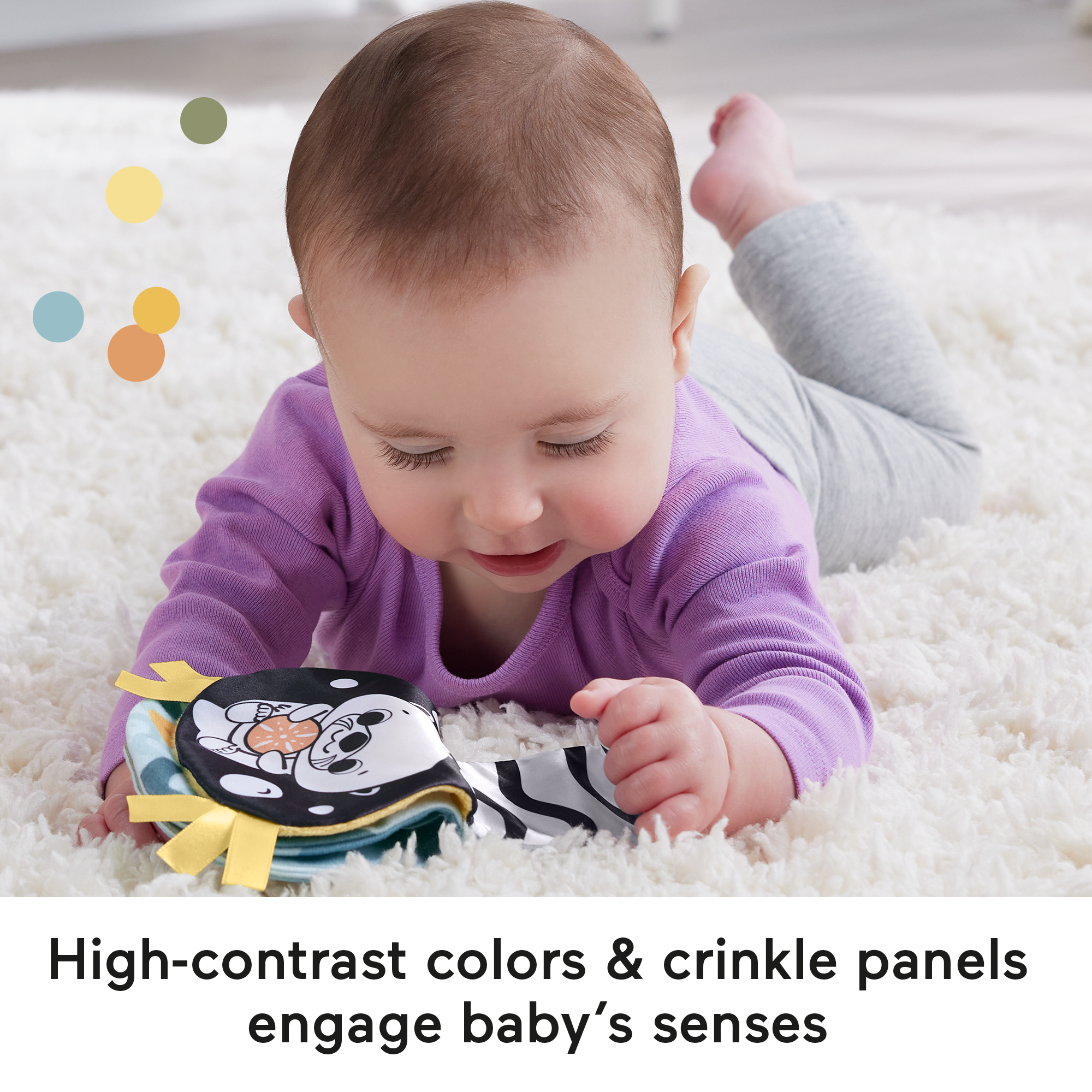 Fisher-Price 2-in-1 Rockin' Tummy Time Otter. Plush Baby Sensory Toy For Tummy Time - Image 4