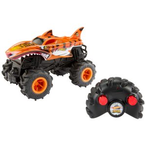 Hot Wheels RC Monster Trucks HW Tiger Shark RC in 1:24 Scale. Remote-Control Toy Truck