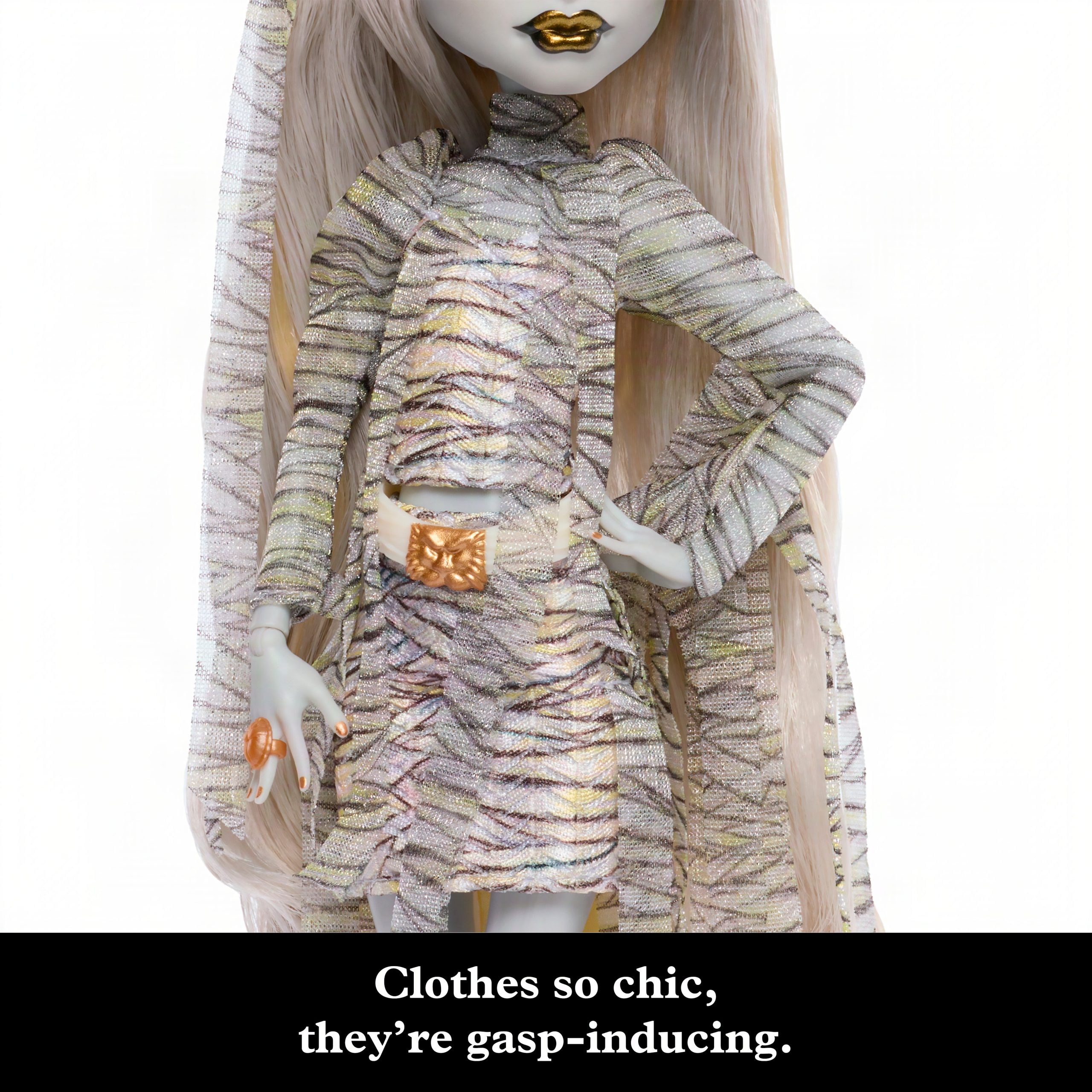 Monster High X Universal Monsters The Mummy Collector Doll With Wrap Dress & Sarcophagus Purse - Image 2