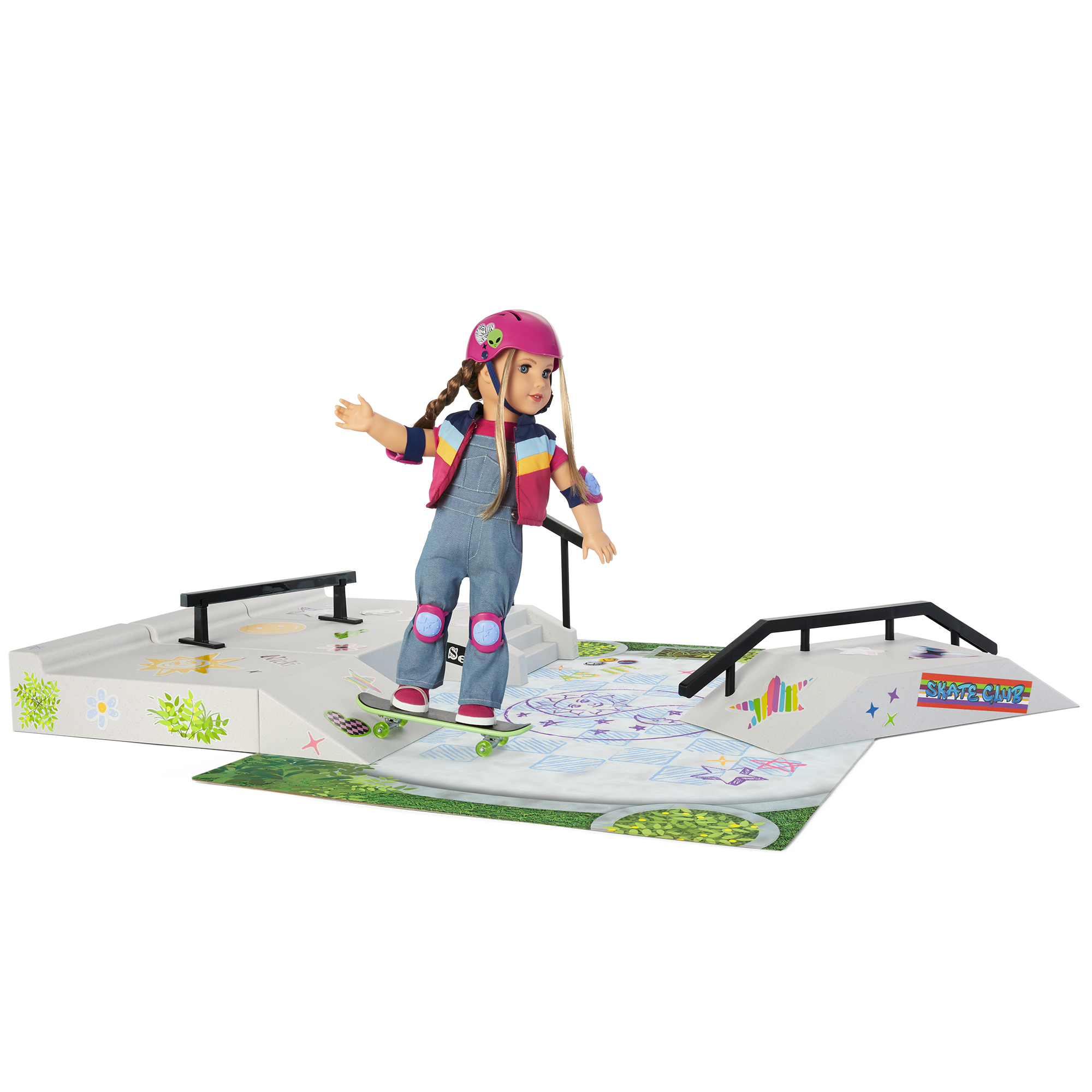 Isabel™ & Nicki's™ 2-in-1 Tennis Court & Skate Spot for 18-inch Dolls (Historical Characters) - Image 3