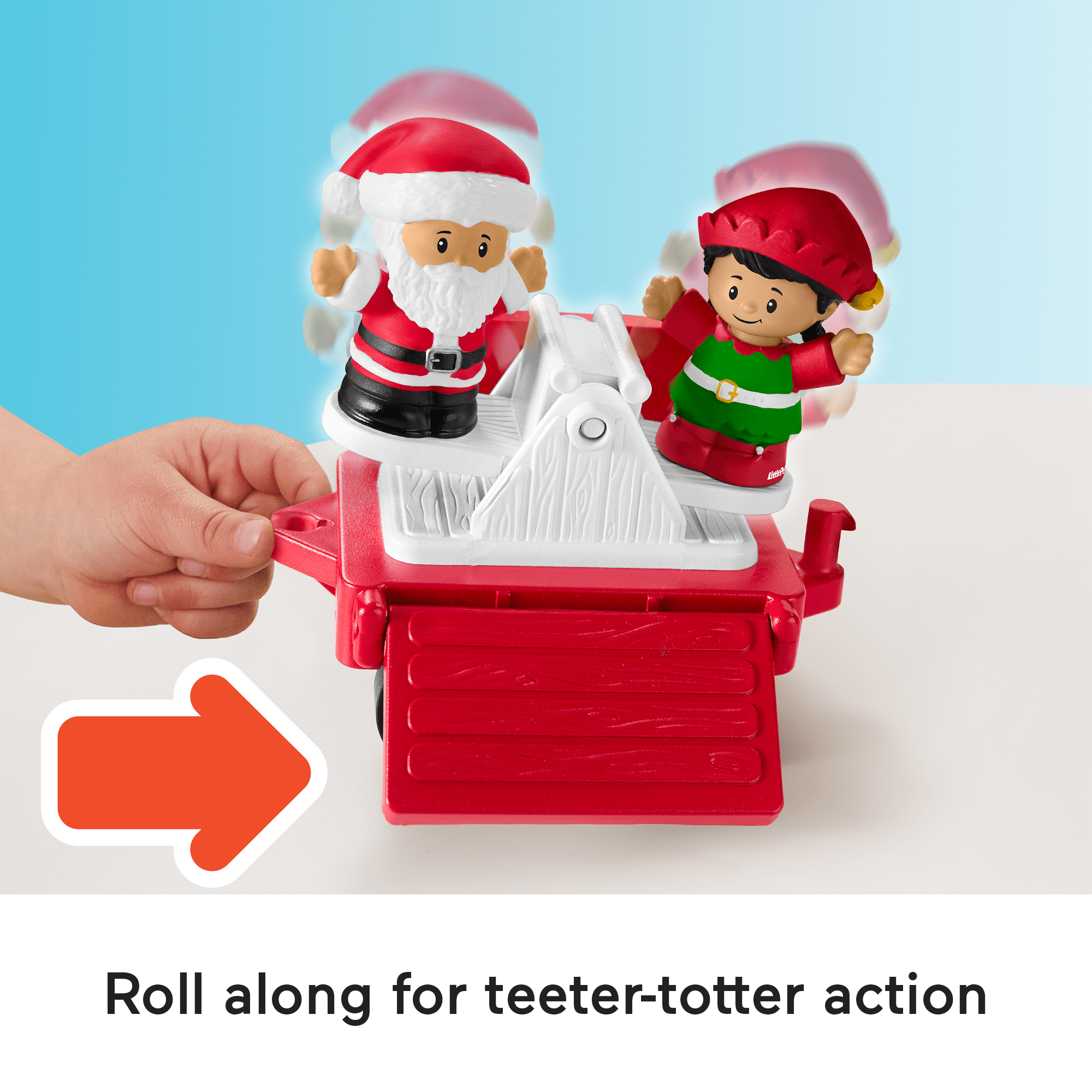Fisher-Price Little People Musical Christmas Train Toddler Toy With Santa Elf & Reindeer Figures - Image 4