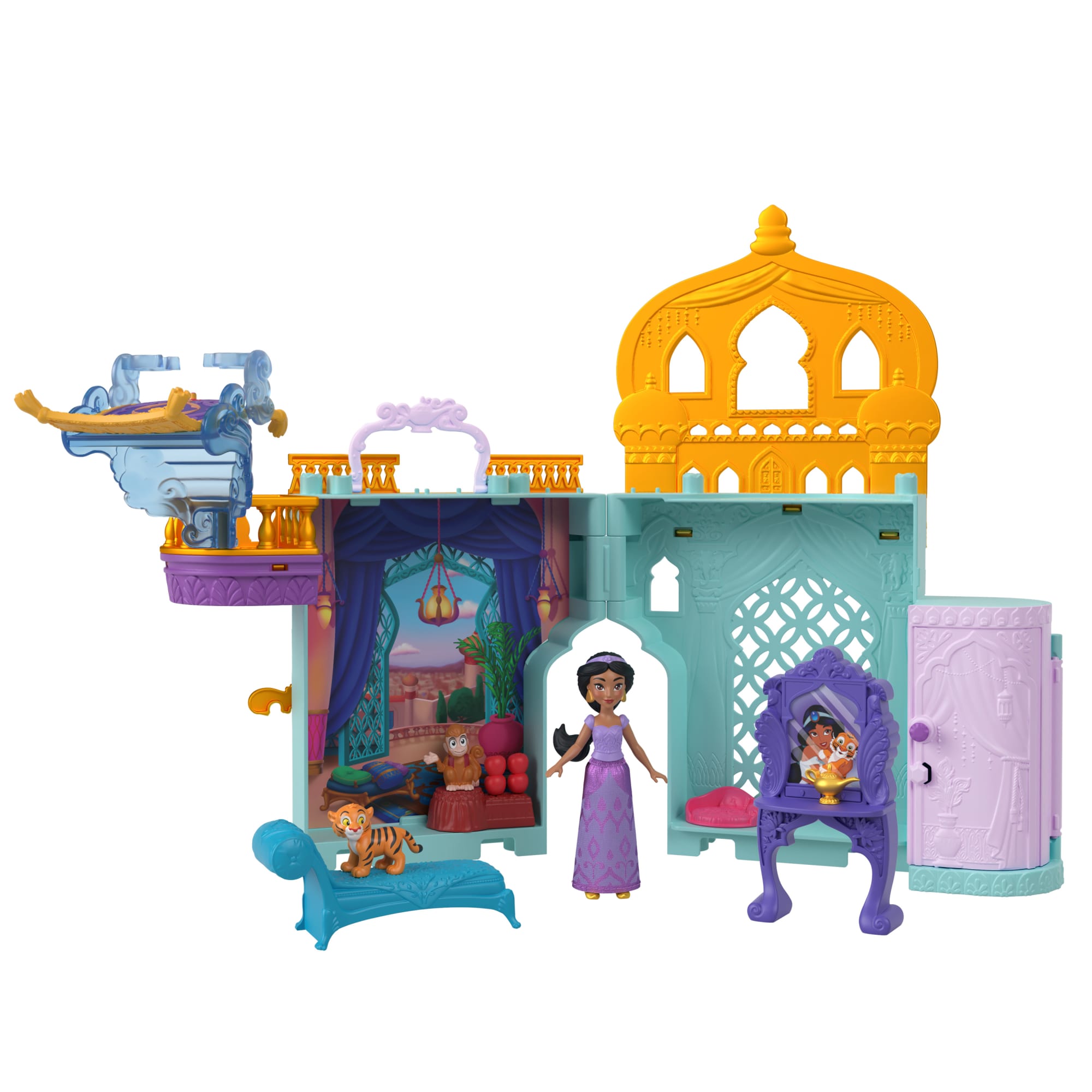 Disney Princess Jasmine Stacking Castle Doll House With Small Doll. inspired By Disney Movie Aladdin - Image 3