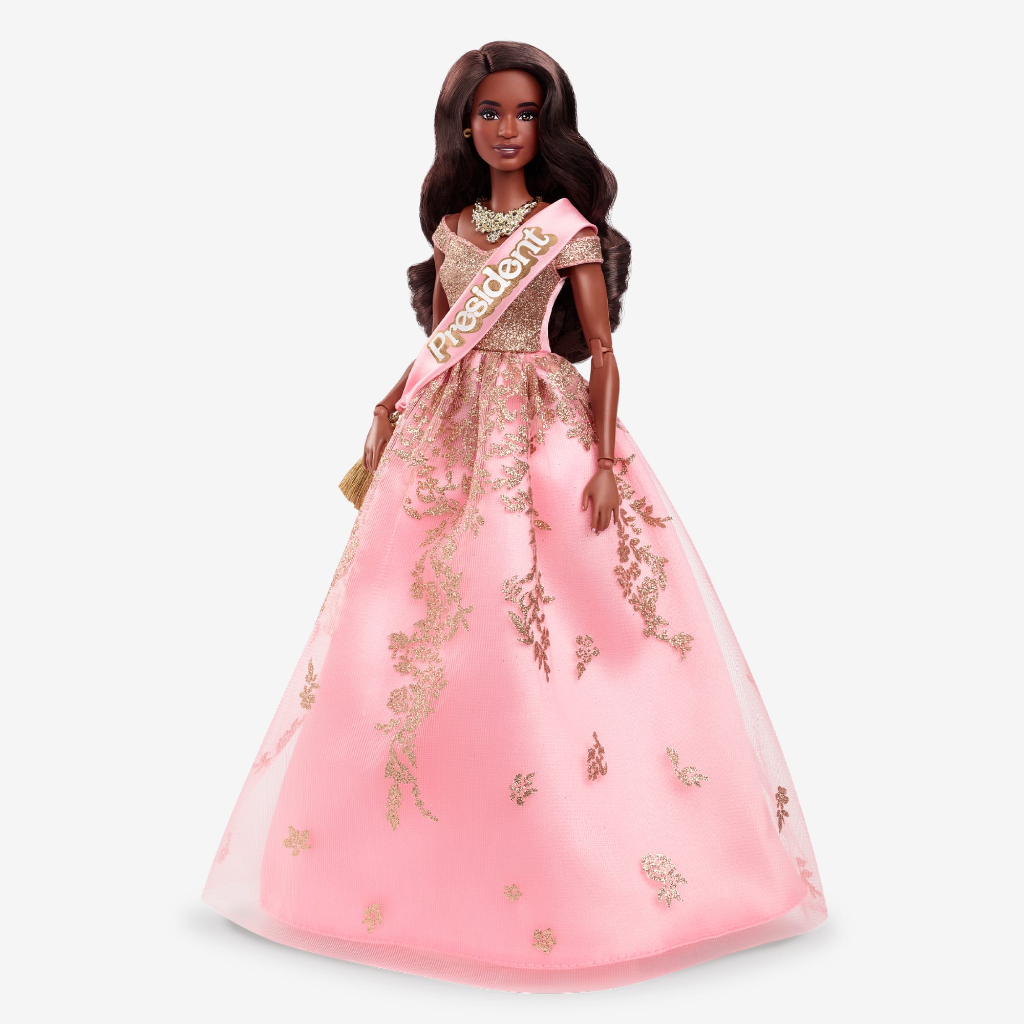 President Barbie in Pink and Gold Dress – Barbie The Movie - Image 3