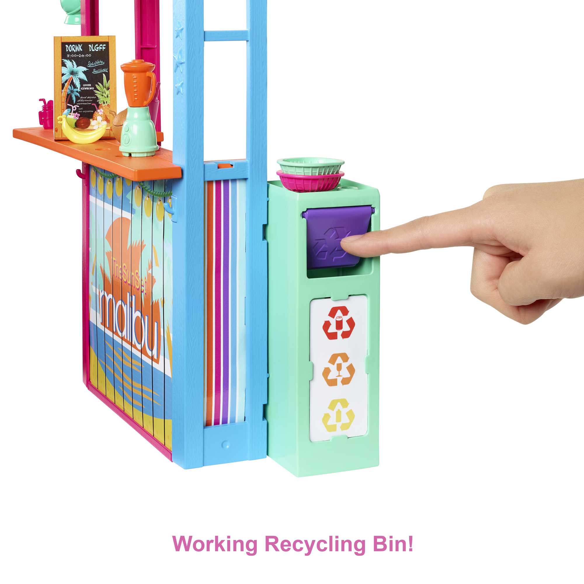Barbie Loves The Ocean Beach Shack Playset. Made From Recycled Plastics - Image 4