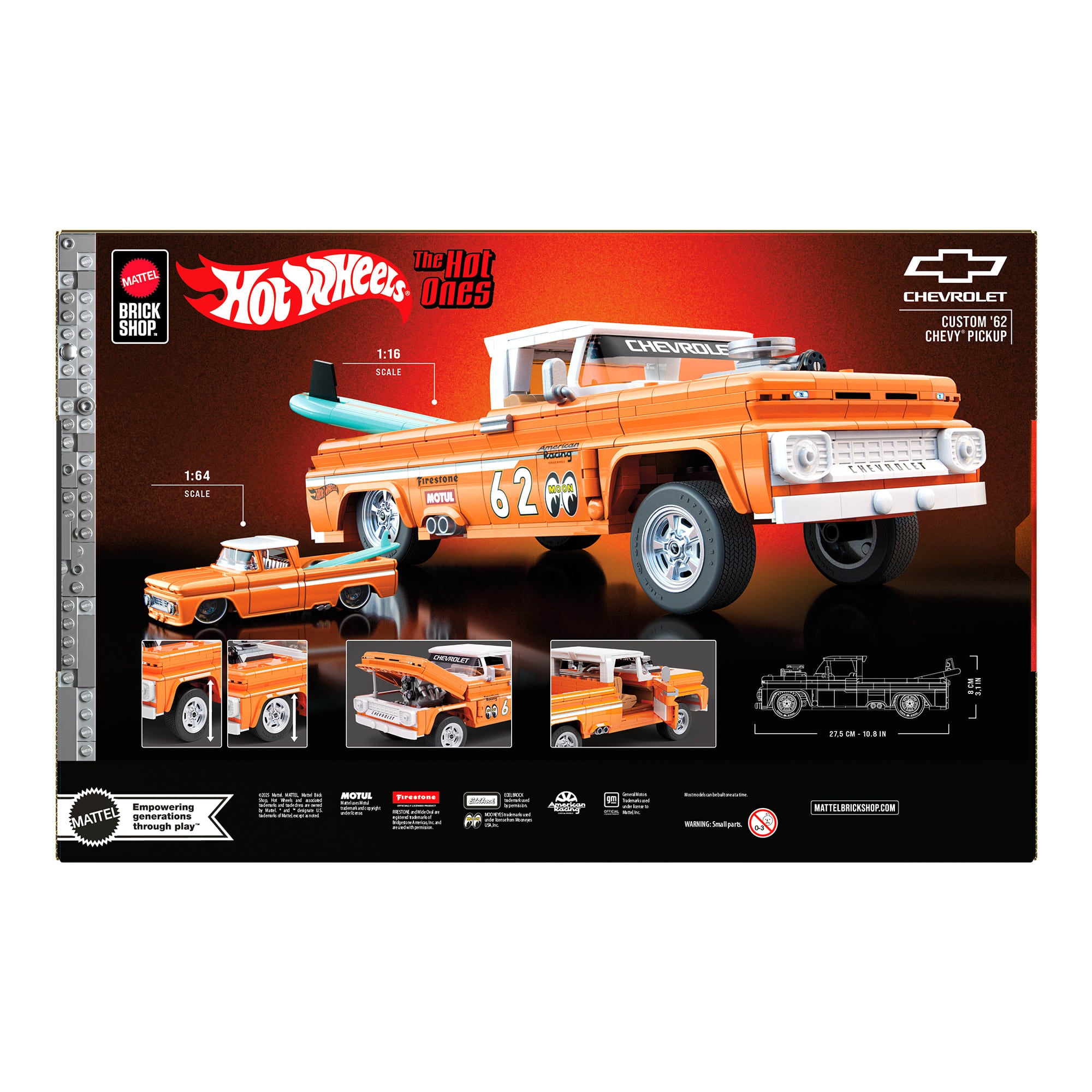 Mattel Brick Shop Hot Wheels Custom '62 Chevy Pickup Building Set - Image 10