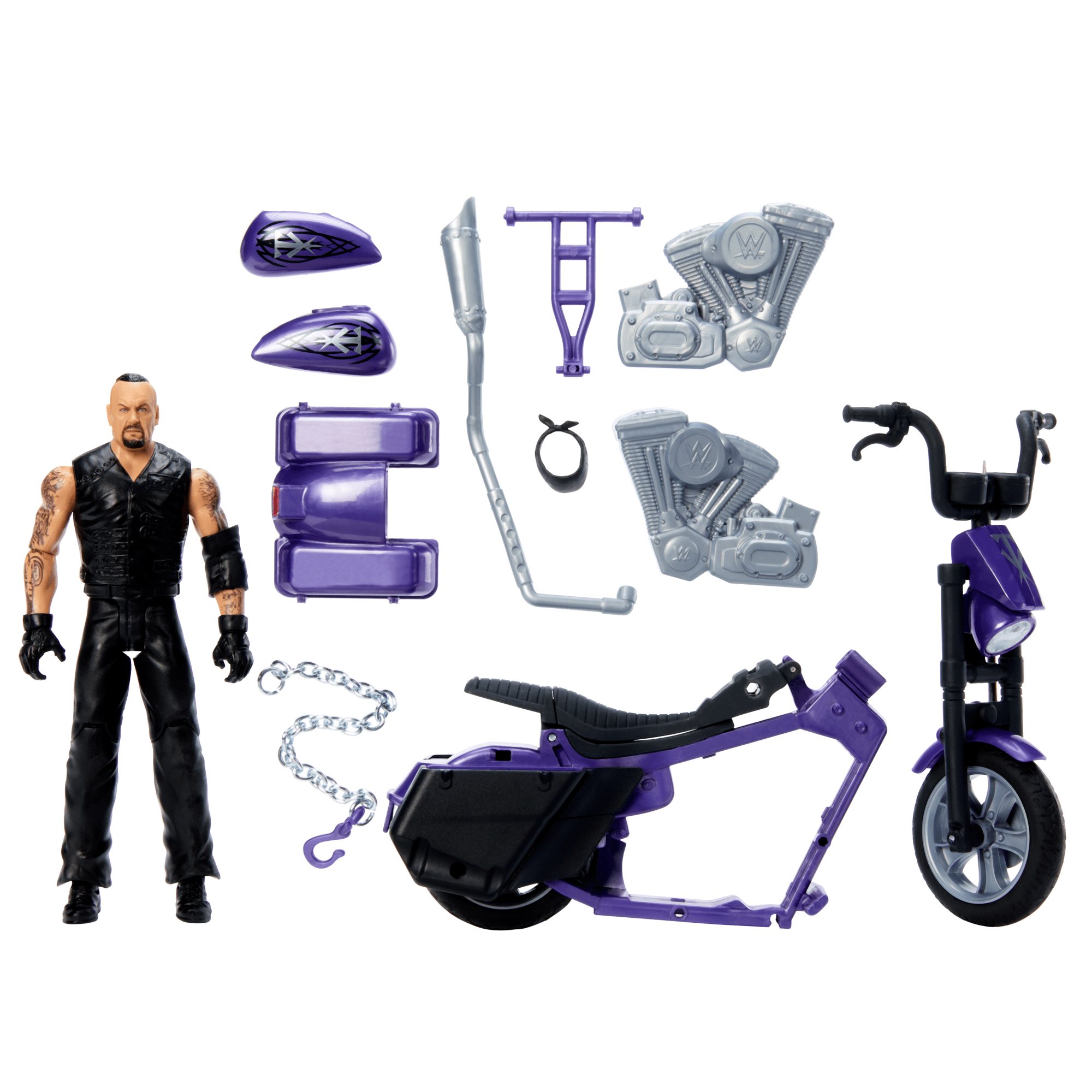 Wwe Wrekkin' Véhicule et Fig. Boneyard Slamcycle et Undertaker - Image 6