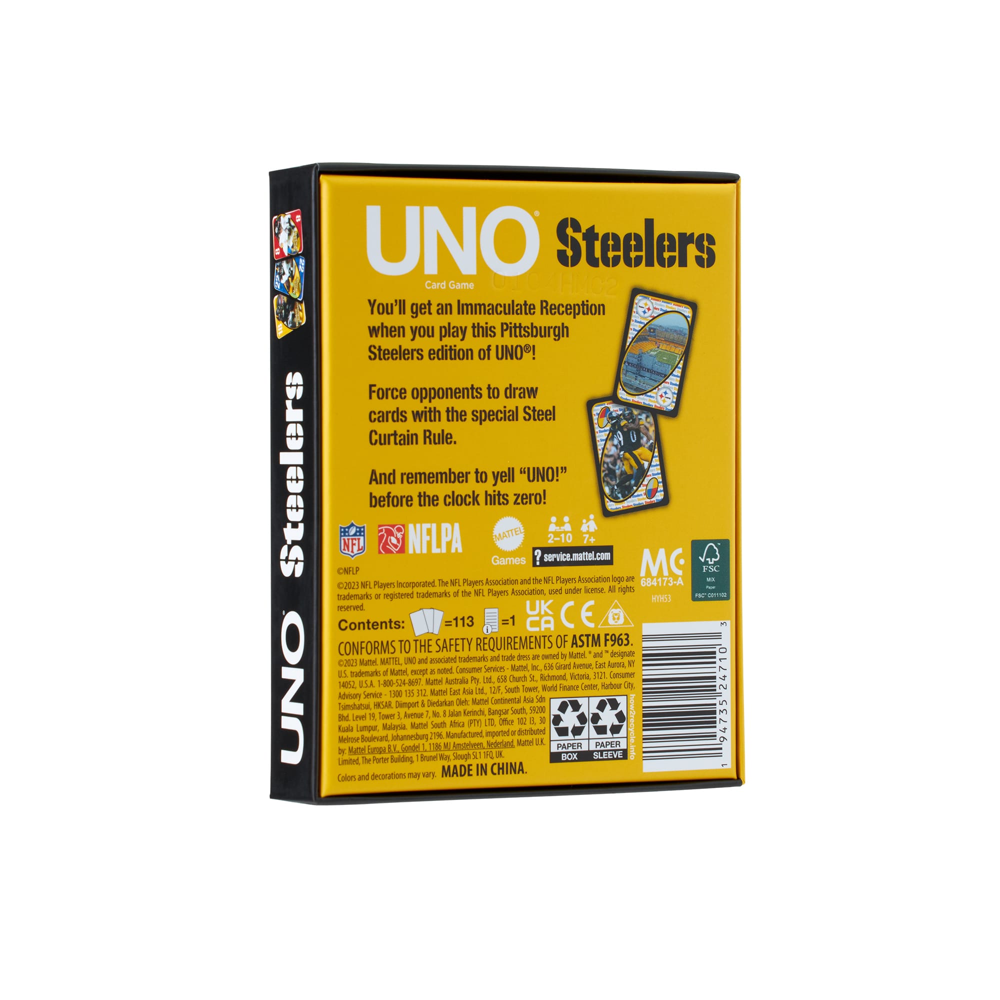 UNO Fandom NFL Pittsburgh Steelers Game Deck - Image 12