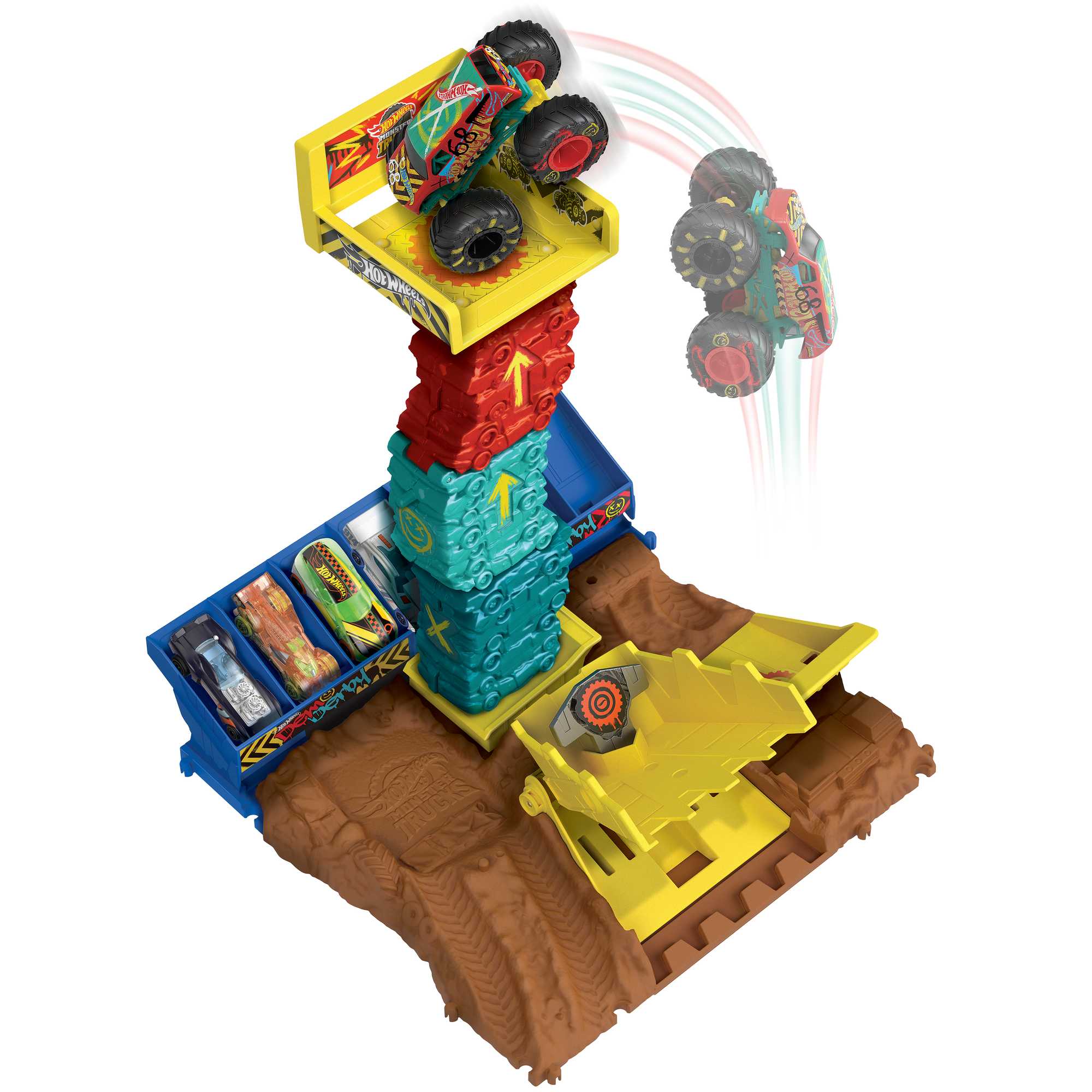Hot Wheels Monster Trucks. Arena Smashers Demo Derby Car Jump Challenge - Image 5