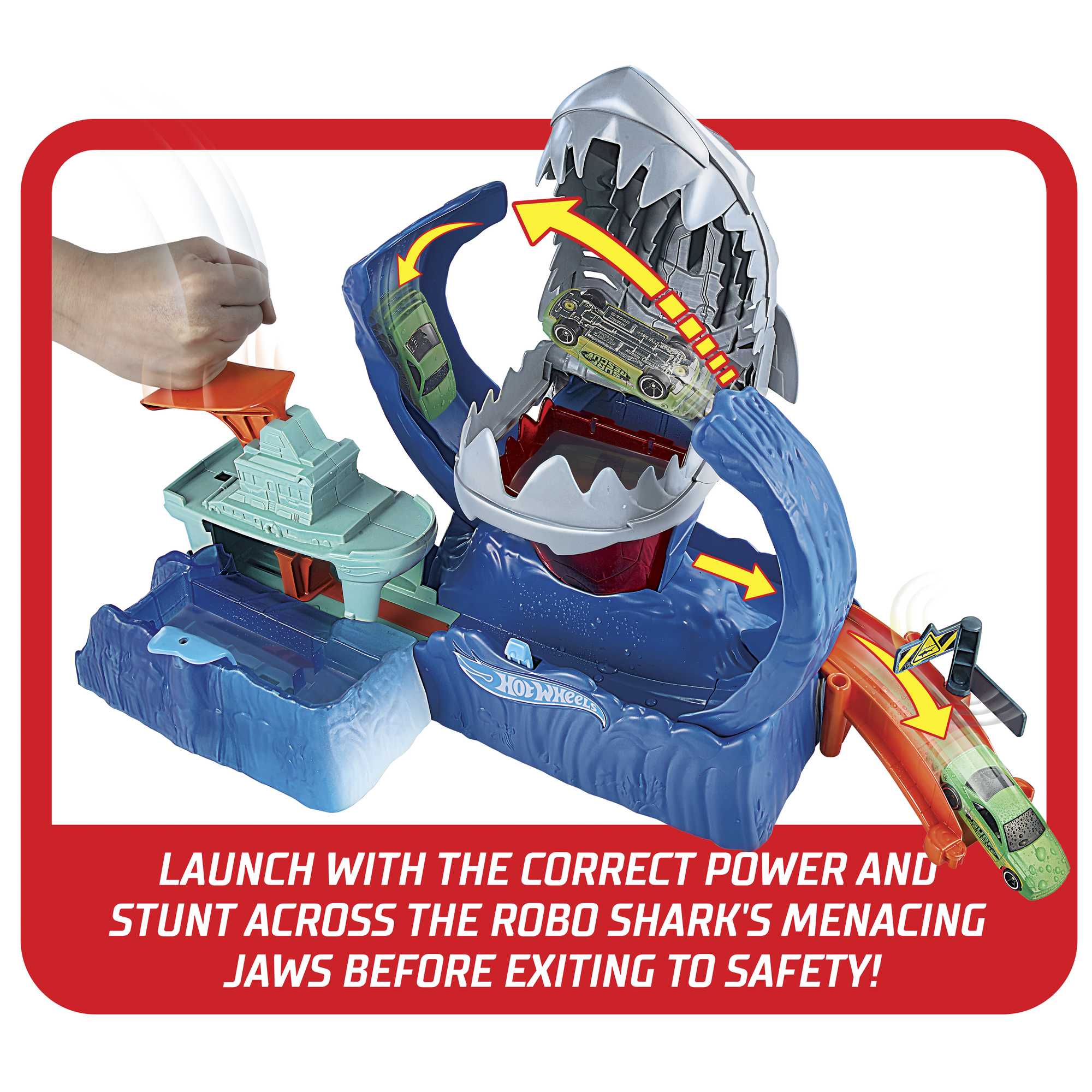 Hot Wheels City Color Shifter Shark Jump Play Set - Image 5
