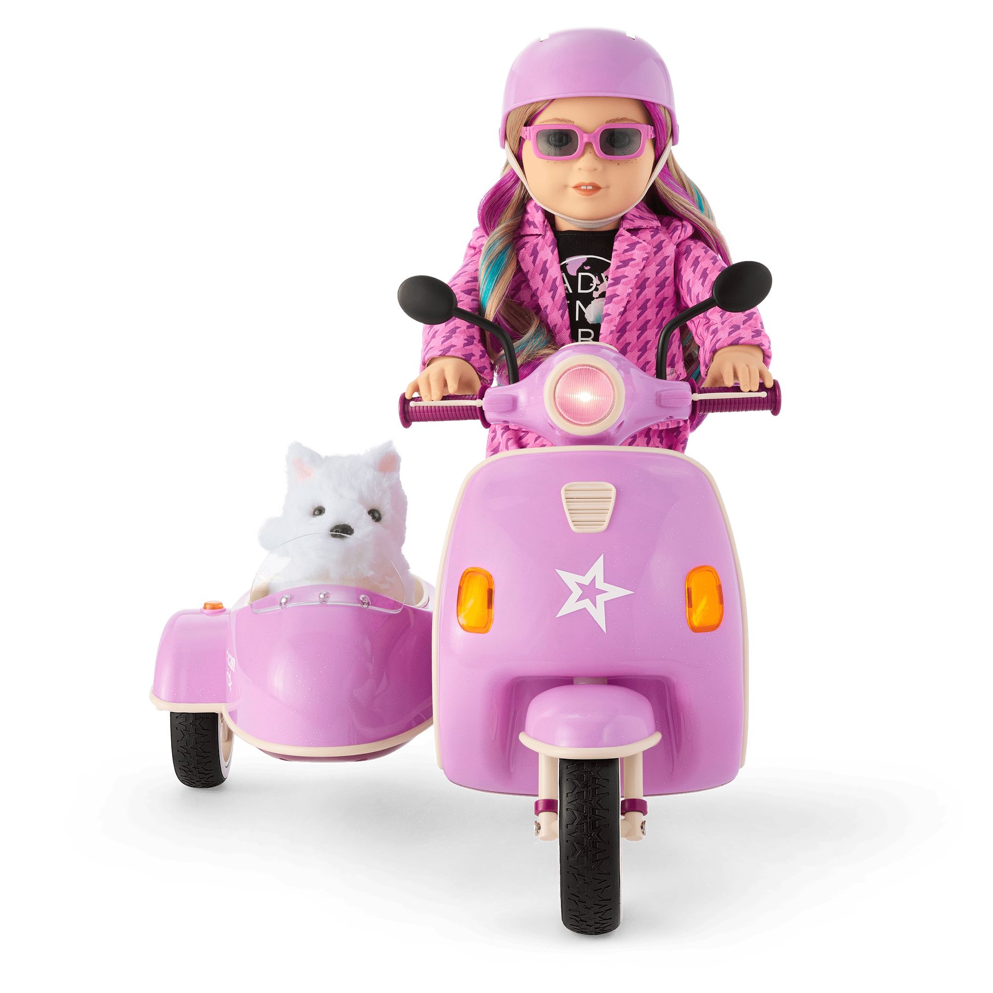 Hit the Road Scooter & Sidecar for 18-inch Dolls - Image 13