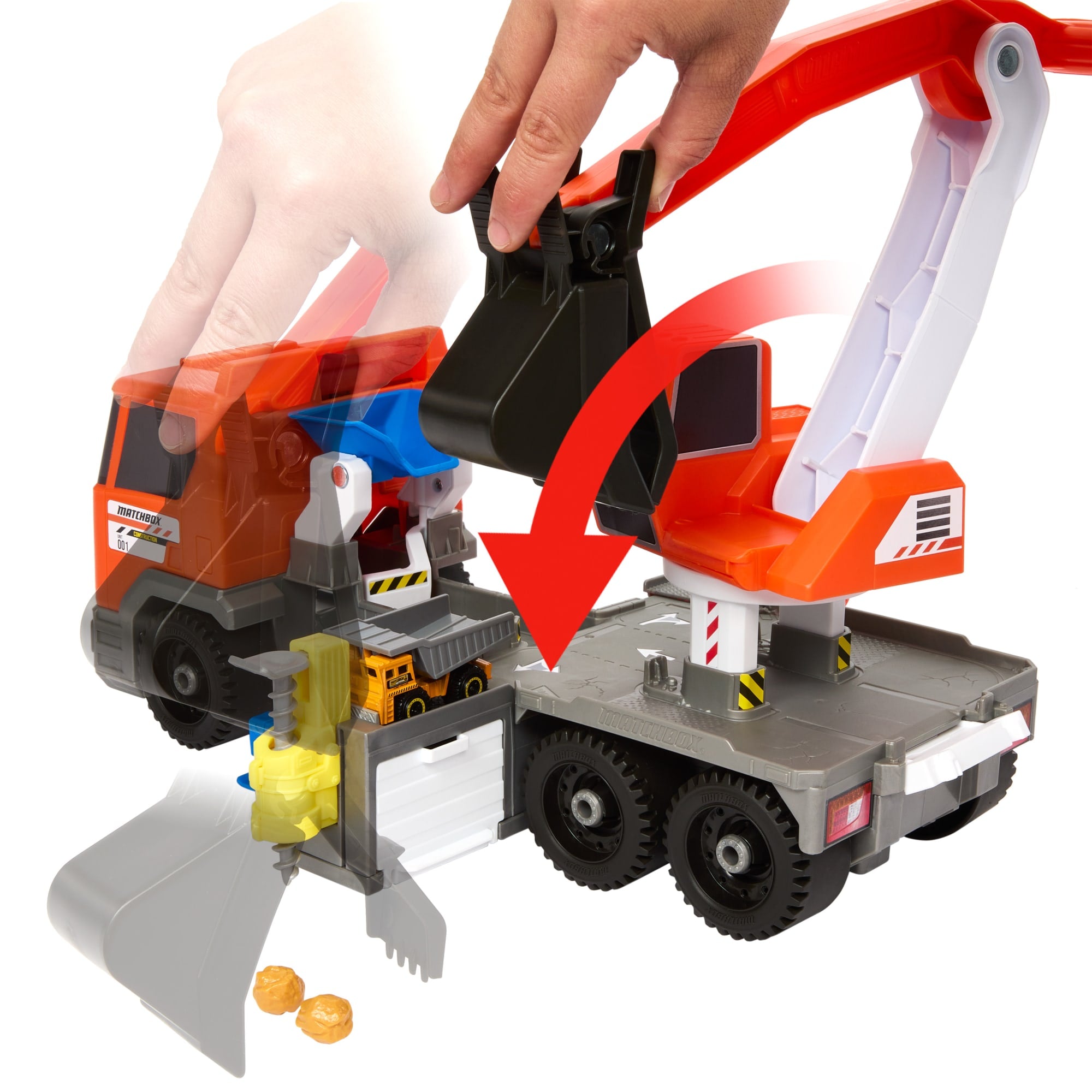 Matchbox-Action Drivers-Excavatrice Transformable-Camion de Chantier - Image 5