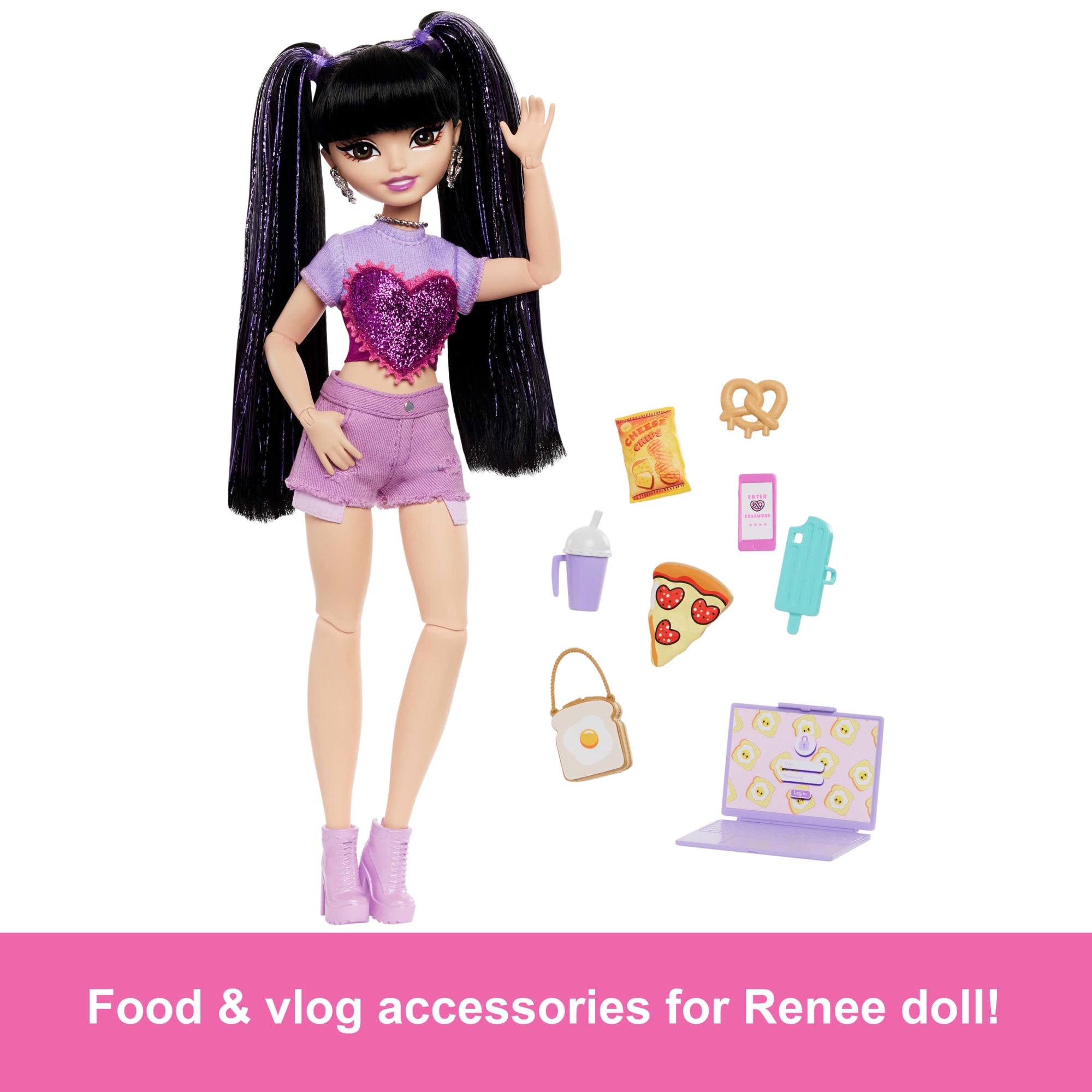 Barbie Dream Besties Renee Fashion Doll With 11 Food Themed Accessories - Image 3