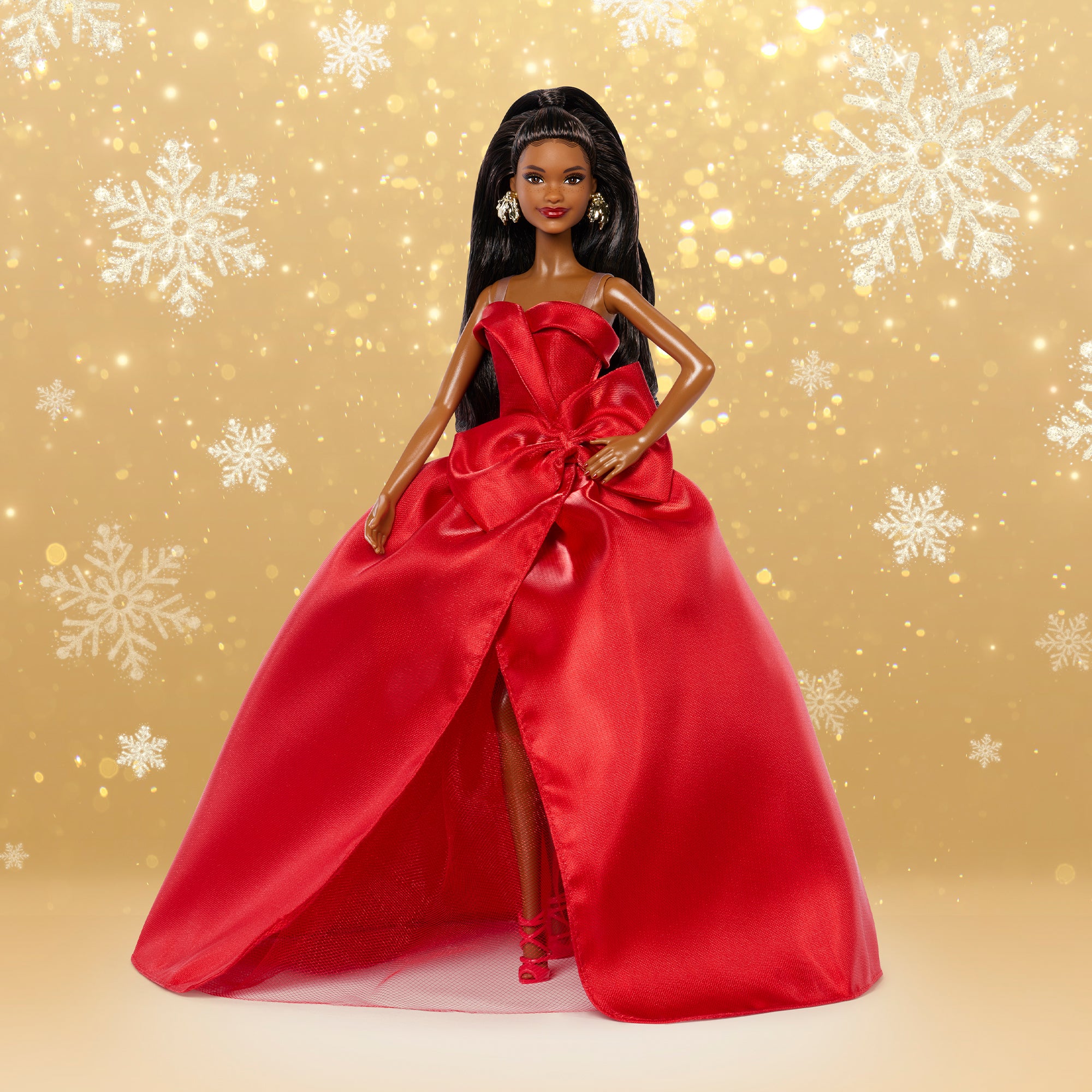 Barbie Signature 2026 Holiday Barbie Doll with Black Hair - Image 6