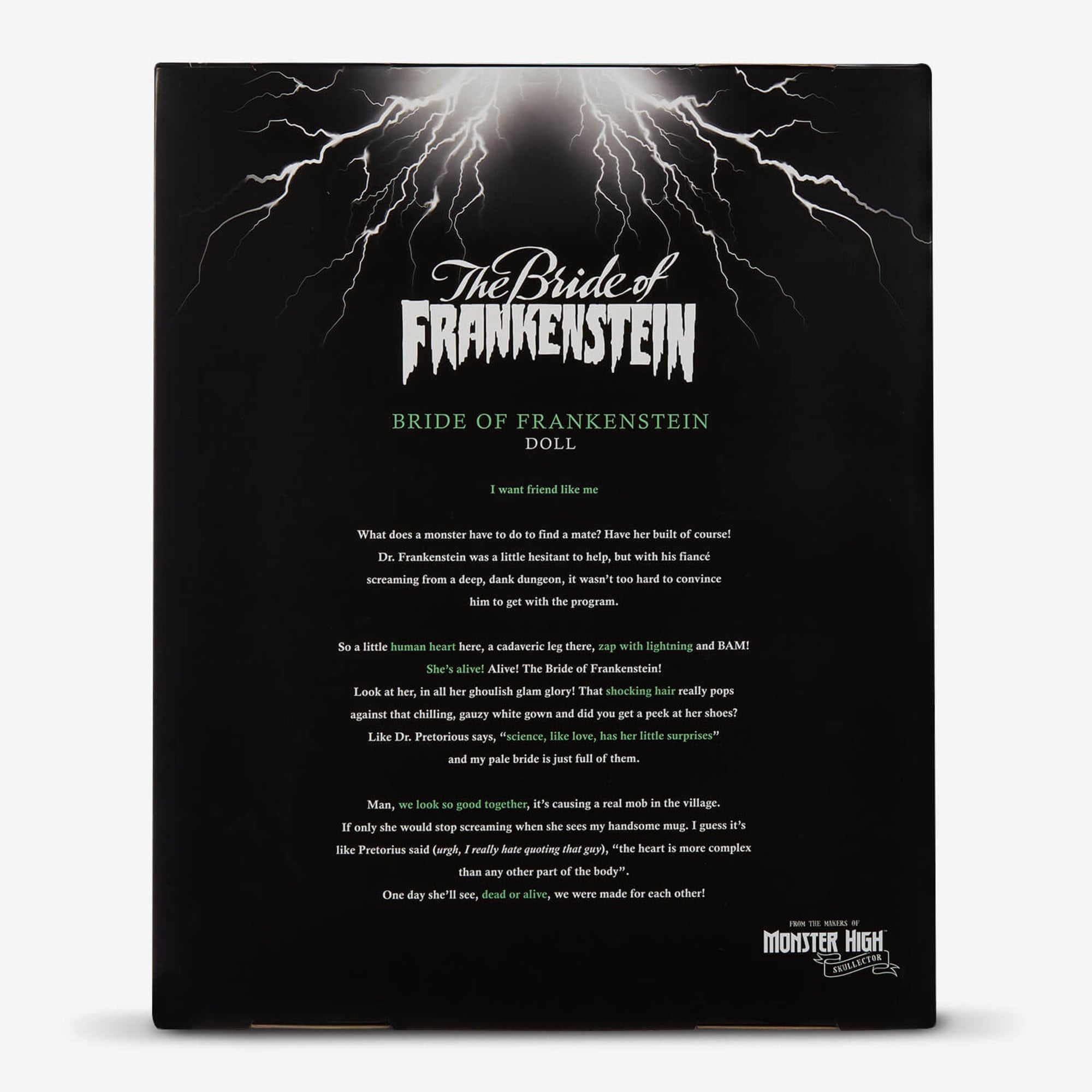 Frankenstein & Bride of Frankenstein Monster High Skullector Doll Set - Image 10