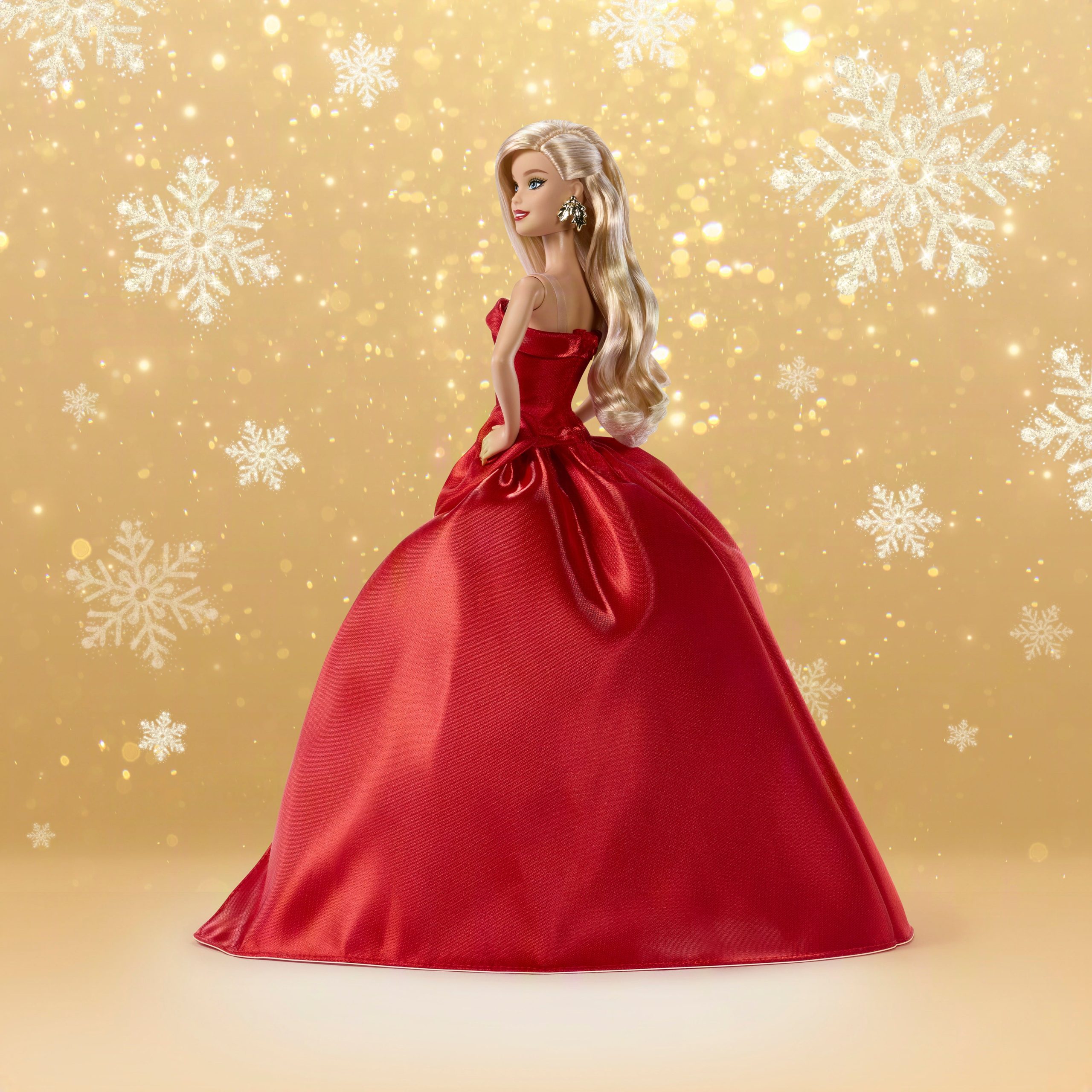 Barbie Signature 2026 Holiday Barbie Fashion Doll. Seasonal Collector. Blonde With Red Gown With Bow Detail - Image 5