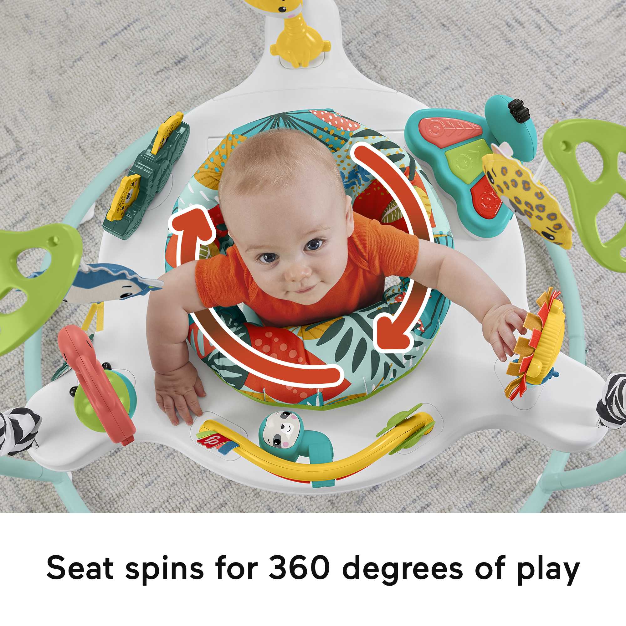 Fisher-Price Jumperoo Baby Activity Center With Lights And Sounds. Jumping Jungle - Image 3