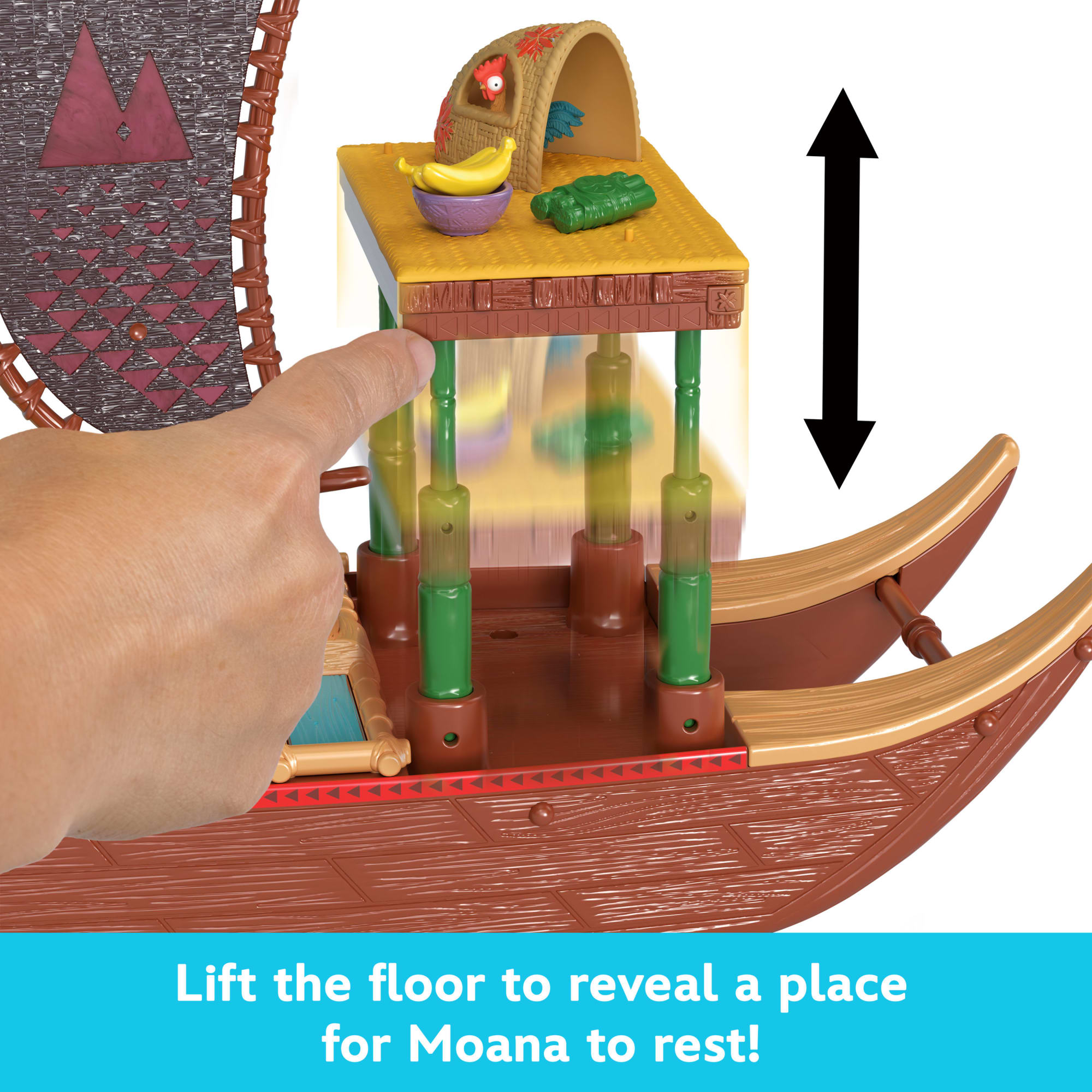 Disney Moana 2 Toys. Moana's Adventure Canoe Playset With 1 Small Doll. 1 Canoe & 10 Accessories - Image 3