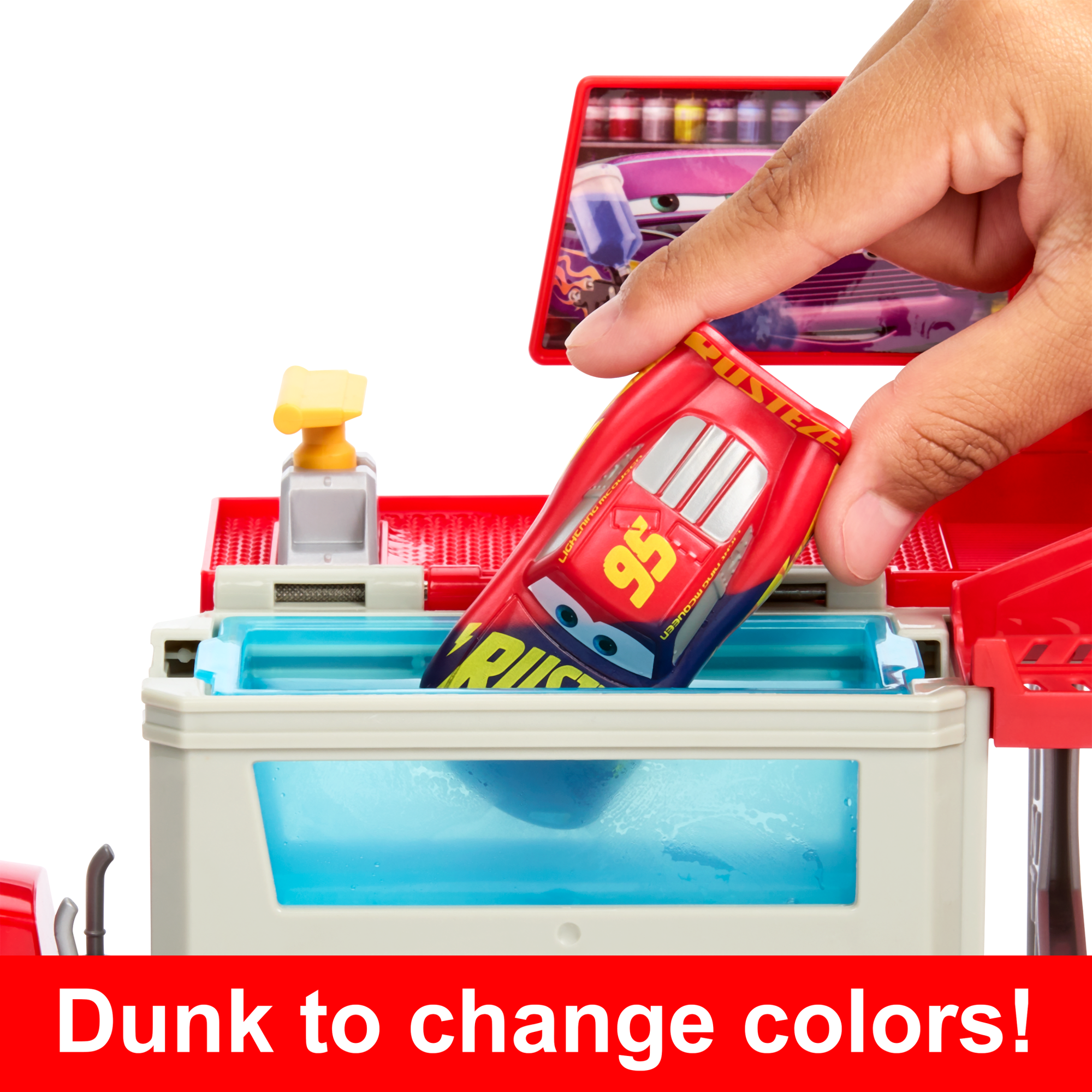 Disney And Pixar Cars Color Changers Mobile Paint Shop Mack Playset With 1 Toy Car & Accessories - Image 3