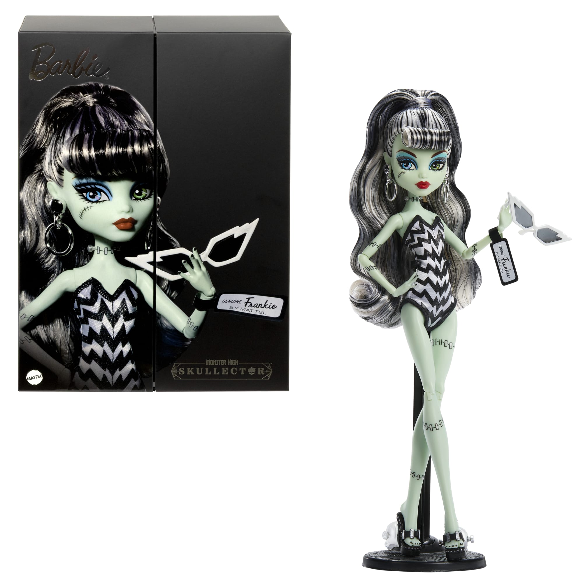 Monster High-Poupée Frankie Stein Barbie-Maillot de Bain et Robe Noire