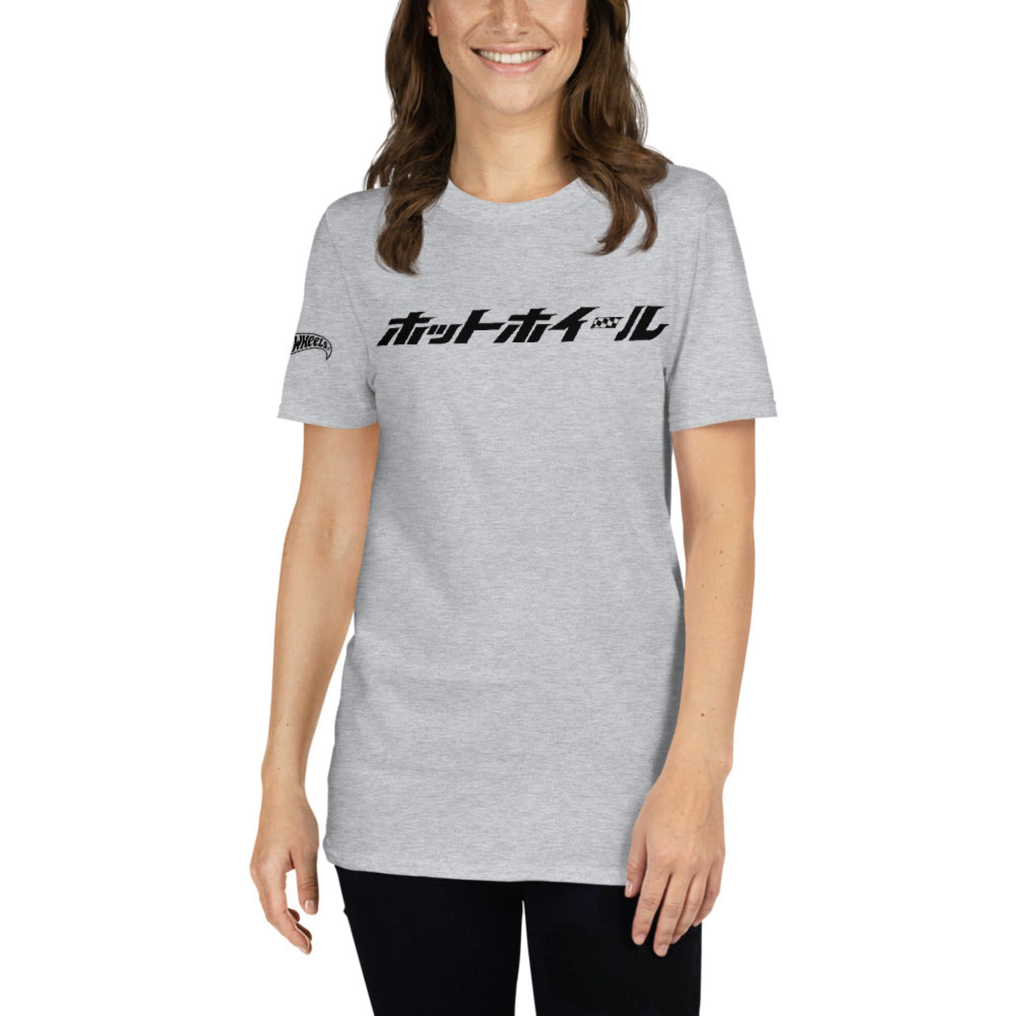 Hot Wheels Japanese Logo Short-Sleeve Sport Grey Unisex T-Shirt - Image 4