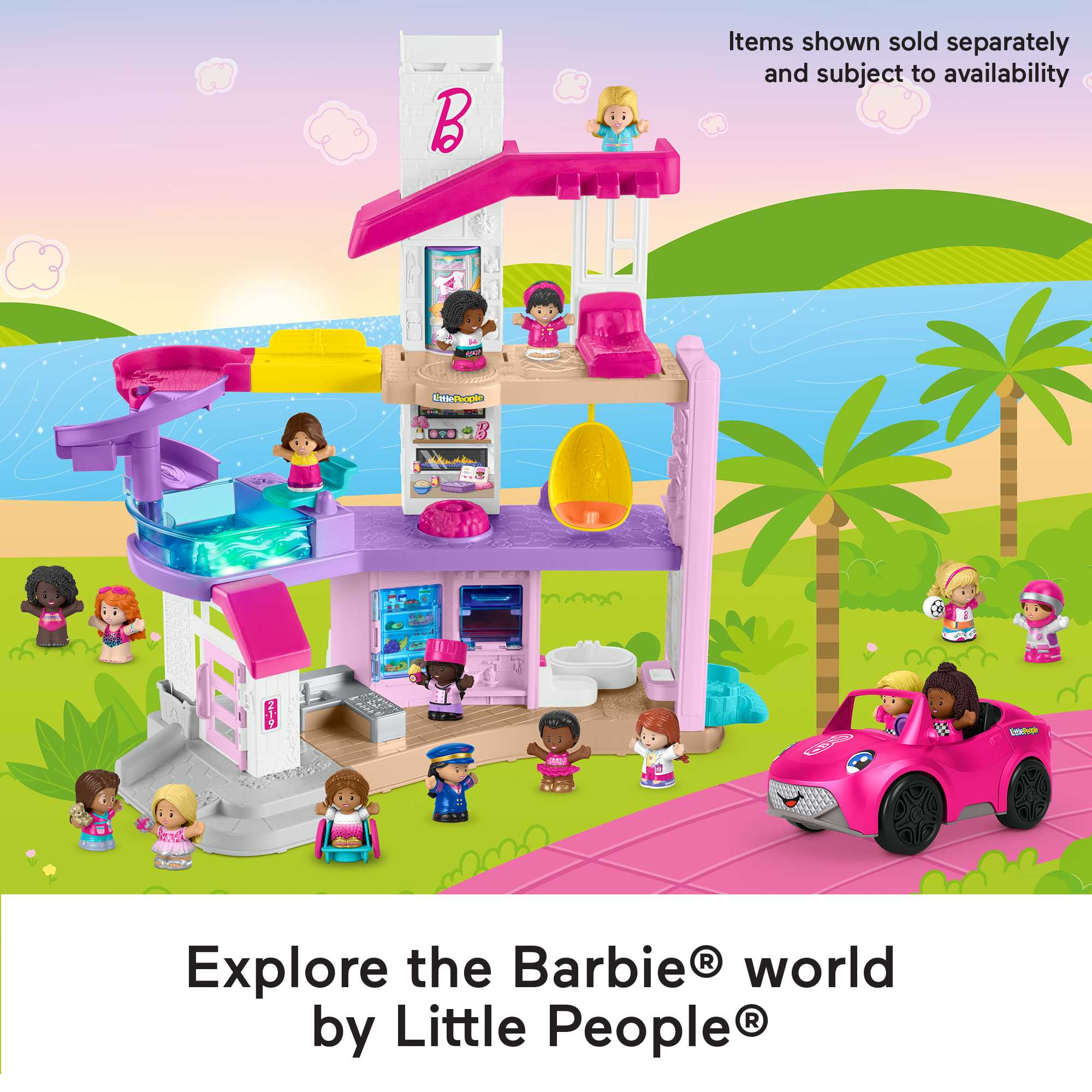 Fisher-Price Little People Barbie Swimming Figure Pack. 2 Characters For Toddlers - Image 2