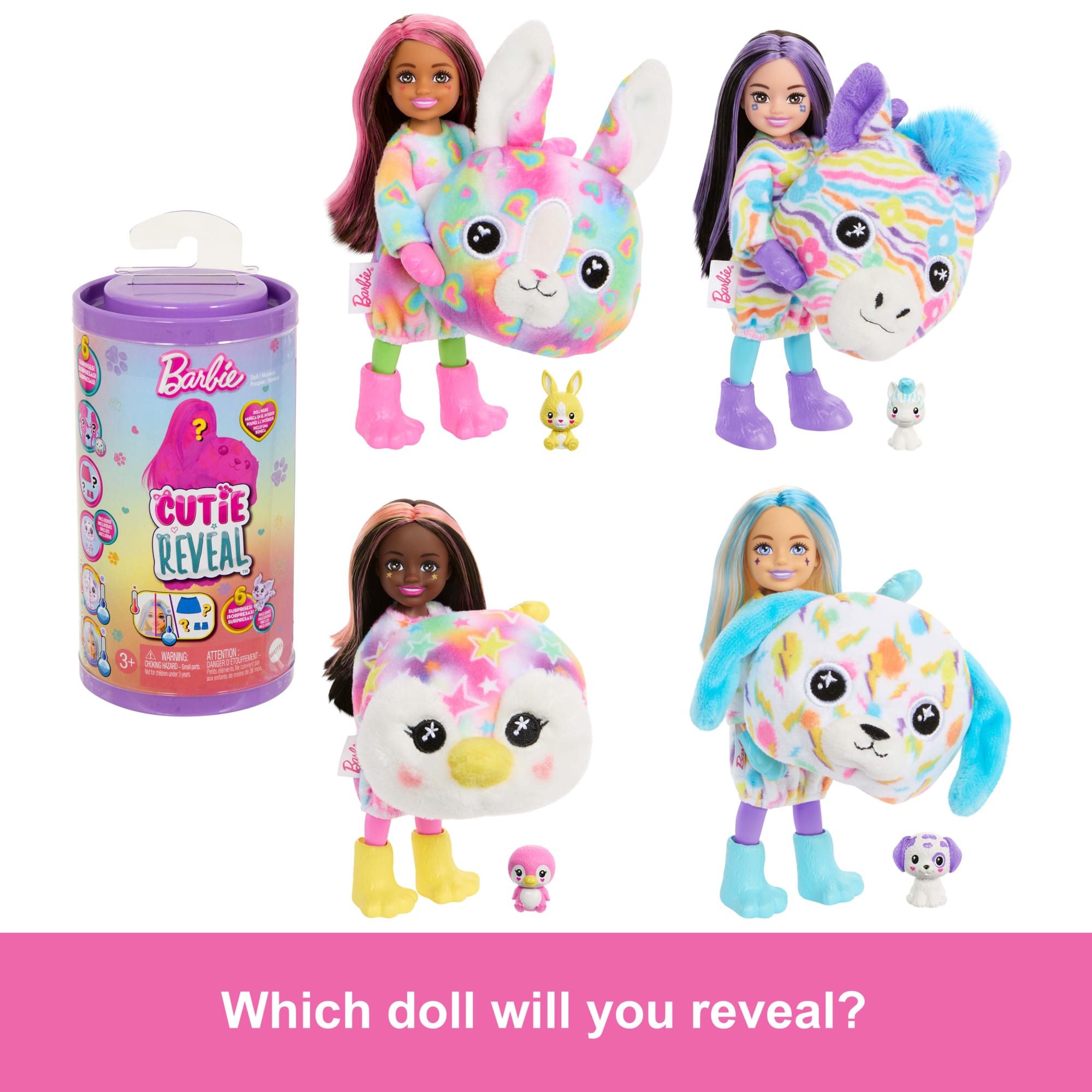 Barbie Chelsea Cutie Reveal Color Dream Series Small Doll & Accessories - Image 2