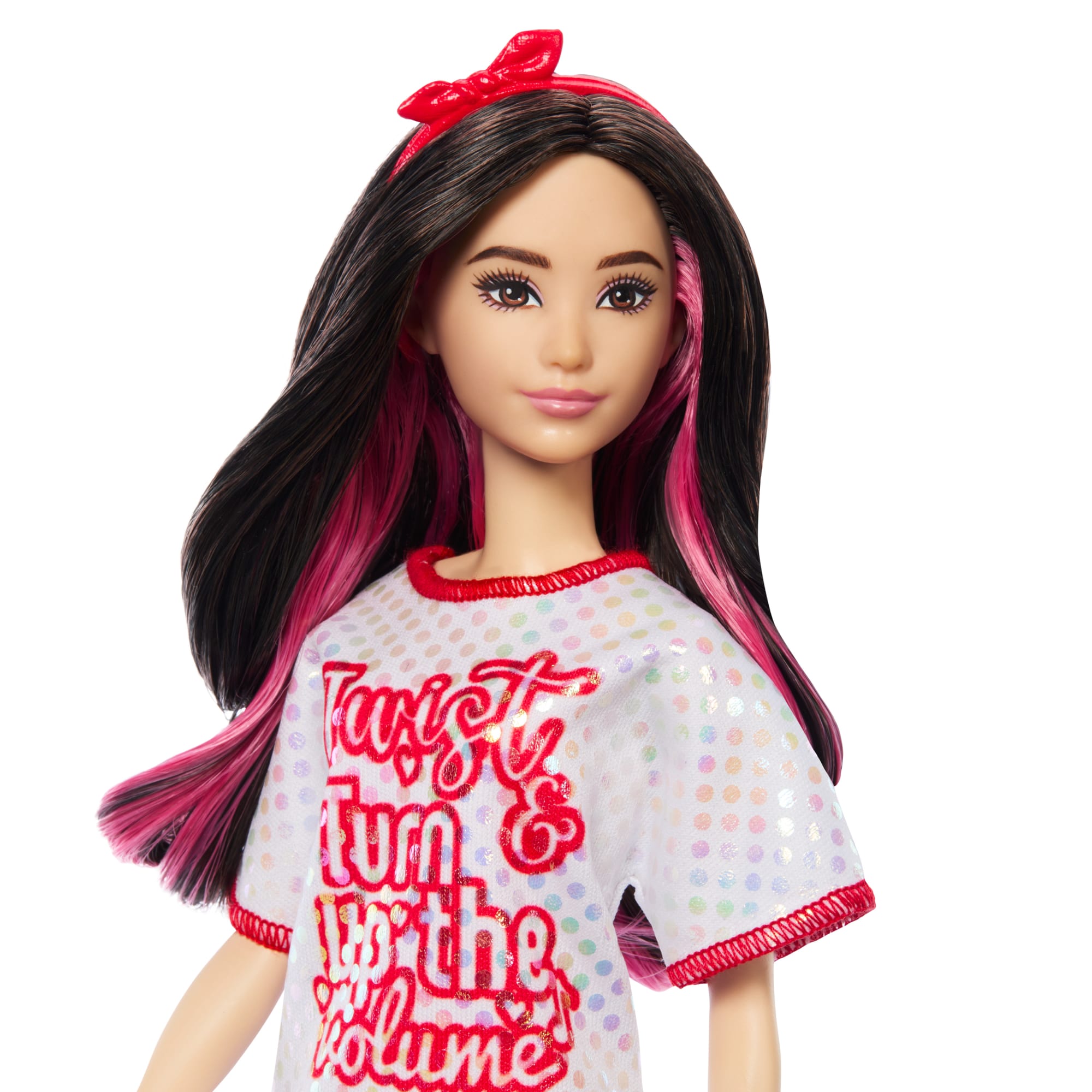 Barbie Fashionistas Doll #214. Black Wavy Hair With Twist 'n' Turn Dress & Accessories. 65Th Anniversary - Image 3