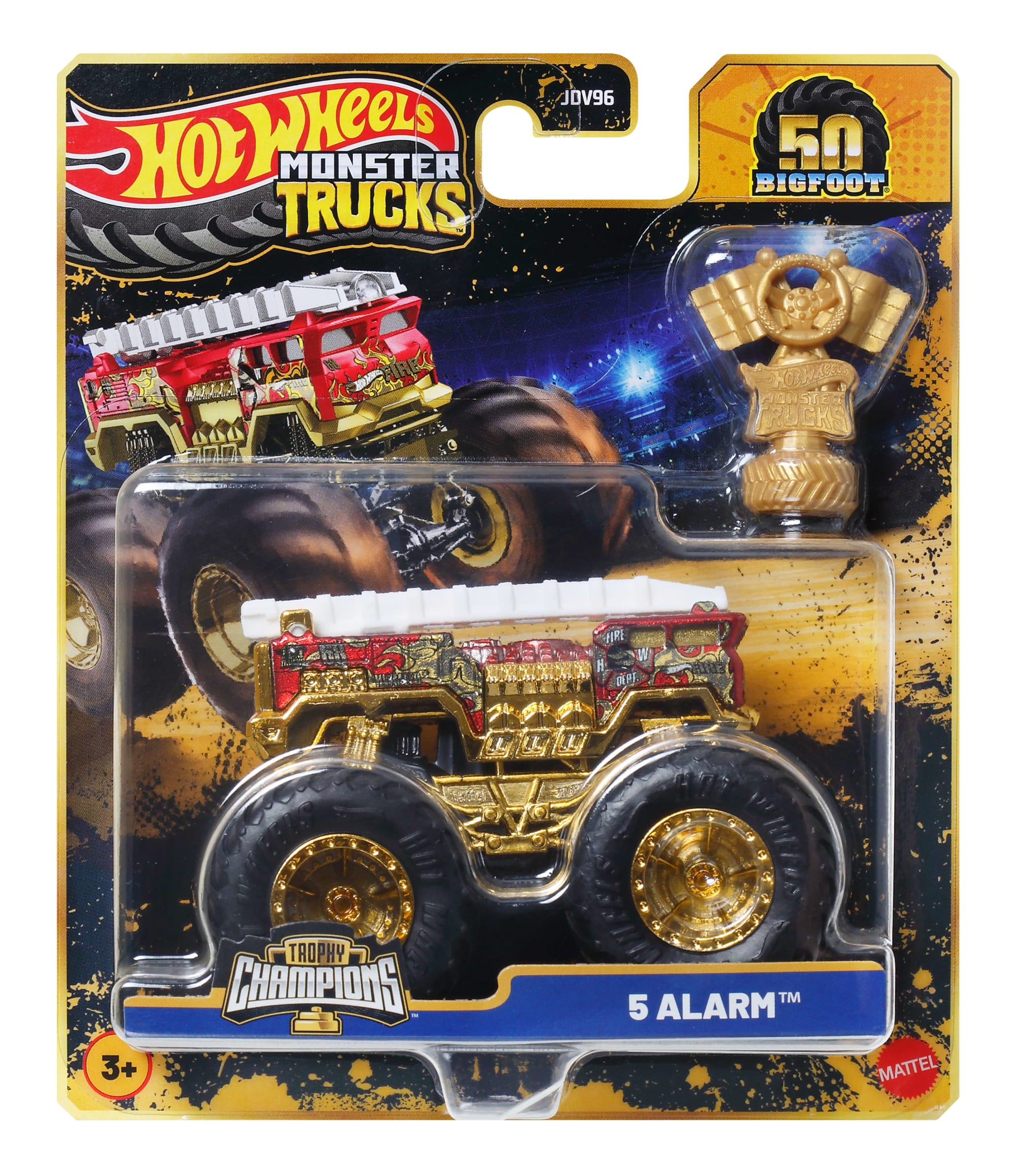 Hot Wheels Monster Trucks Veículo de Brinquedo Autos Surpresa Troféu Bigfoot Escala 1:64