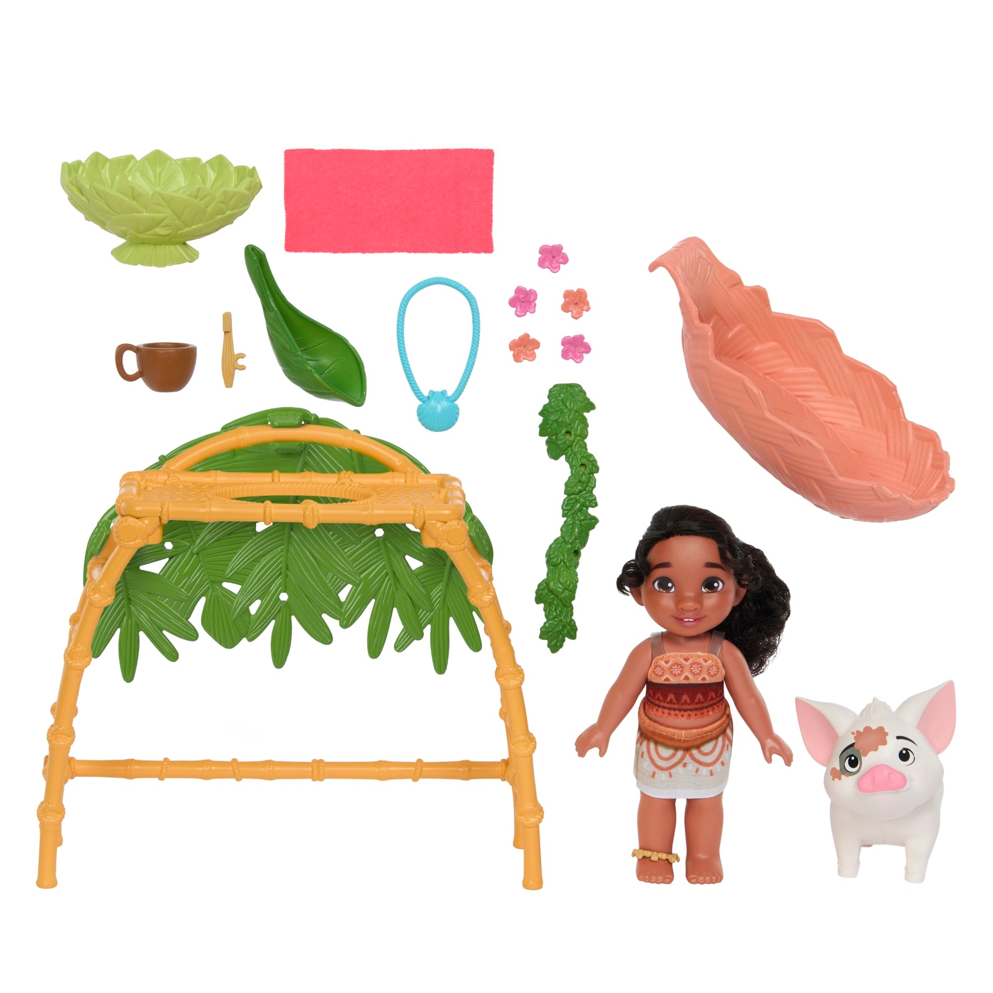 Disney Moana 2 Simea & Pua Bathtime Fun Playset. Fashion Doll & 10+ Accessories. inspired By The Movie - Image 6