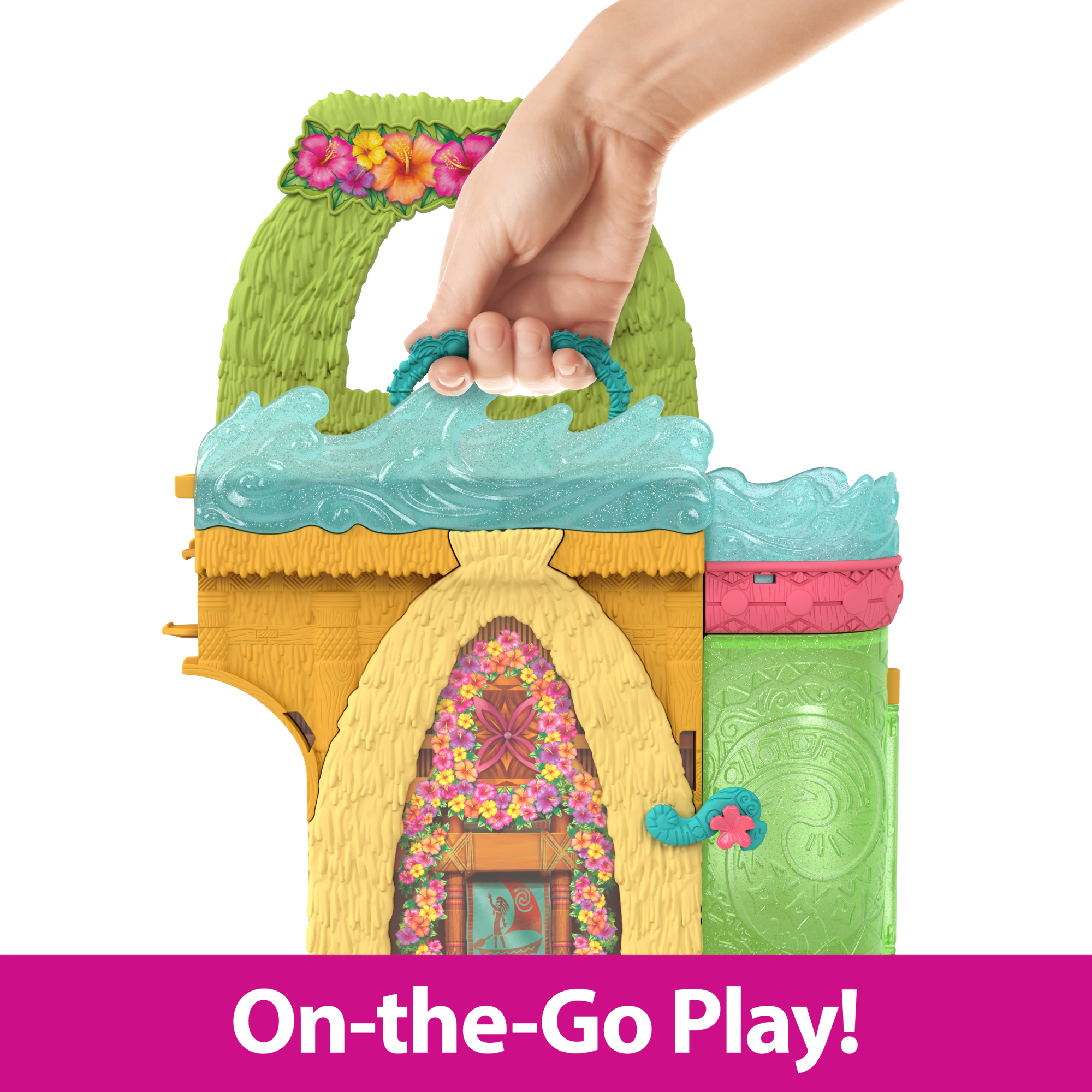 Disney Princess Moana's Island Home Stacking Doll House With Small Doll. Figures & 9 Play Pieces - Image 2