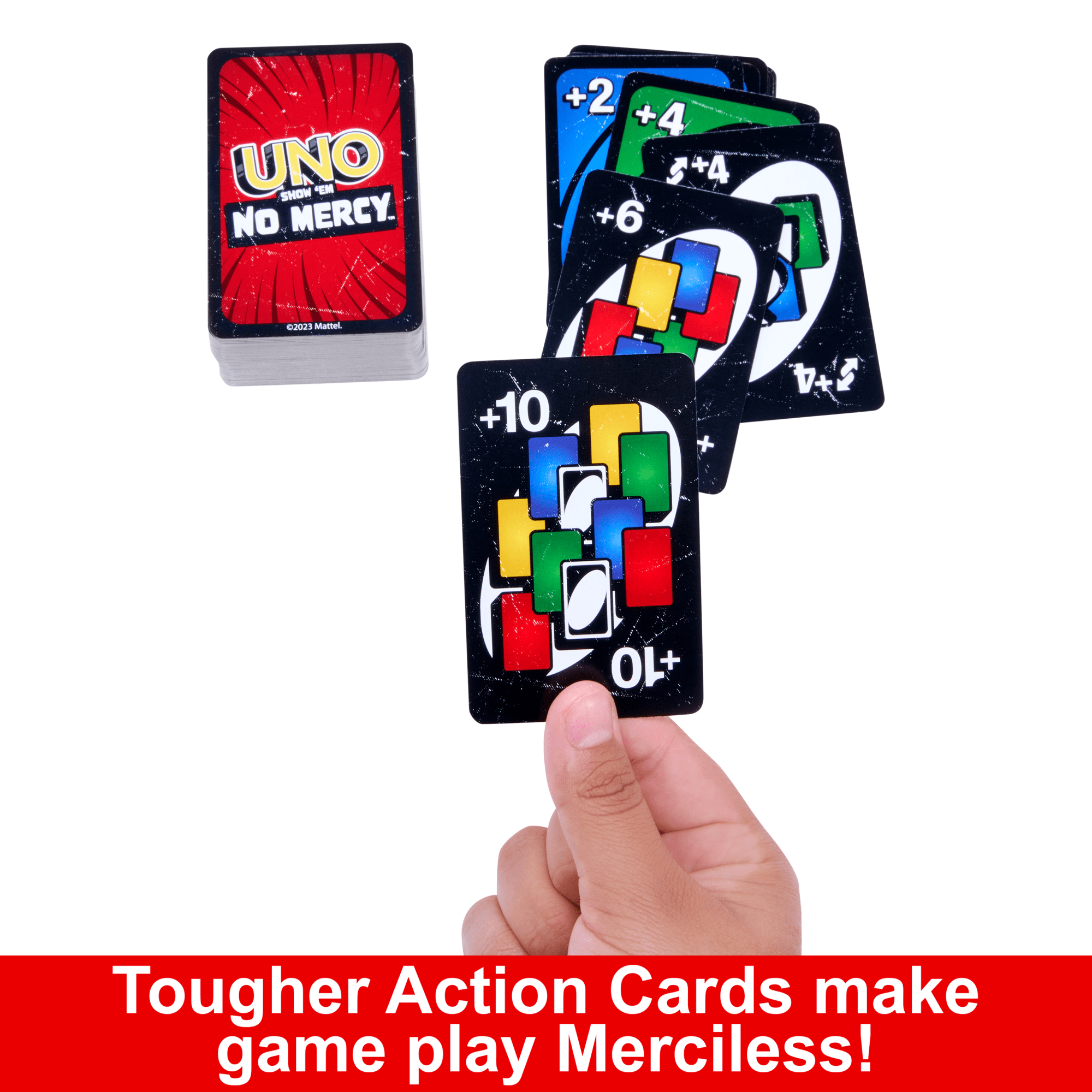 UNO Show 'Em No Mercy Card Game in Storage & Travel Tin For Kids. Adults & Family Nights & Parties - Image 4