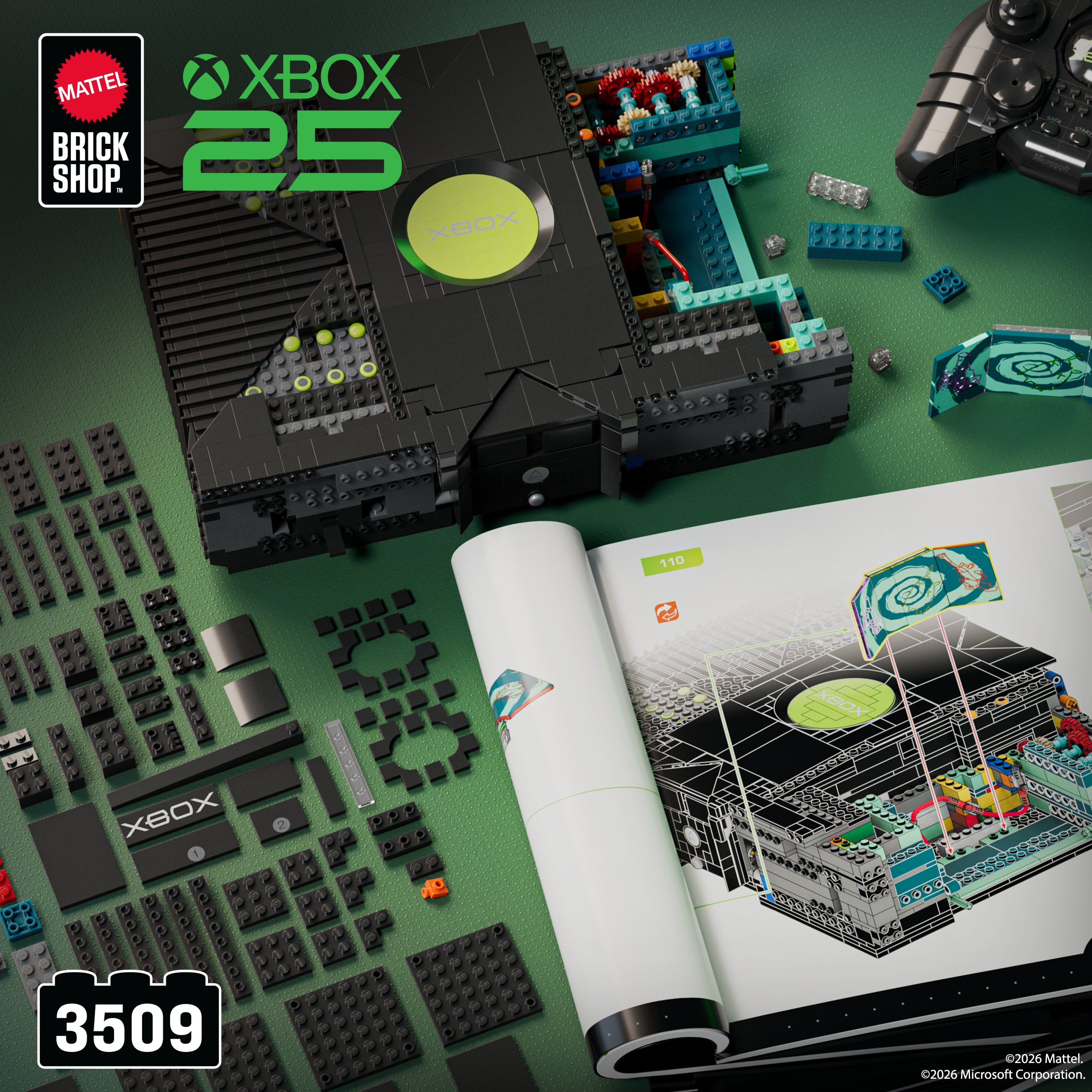 Mattel Brick Shop Microsoft Xbox Building Toy Kit (3509 Pieces). For Collectors - Image 2