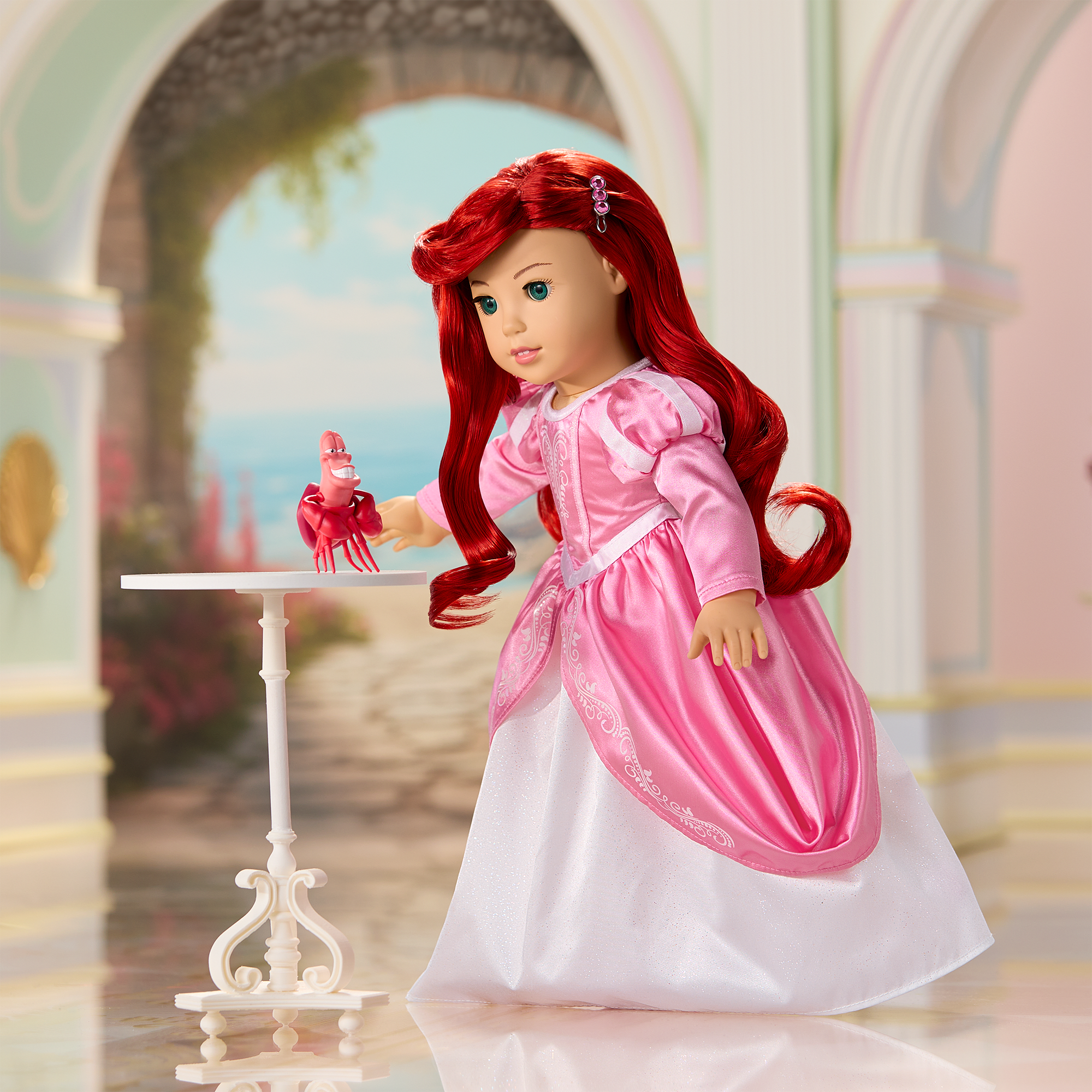 American Girl® Disney Princess Ariel Castle Ball Gown. Sebastian & Accessories for 18-inch Dolls - Image 10