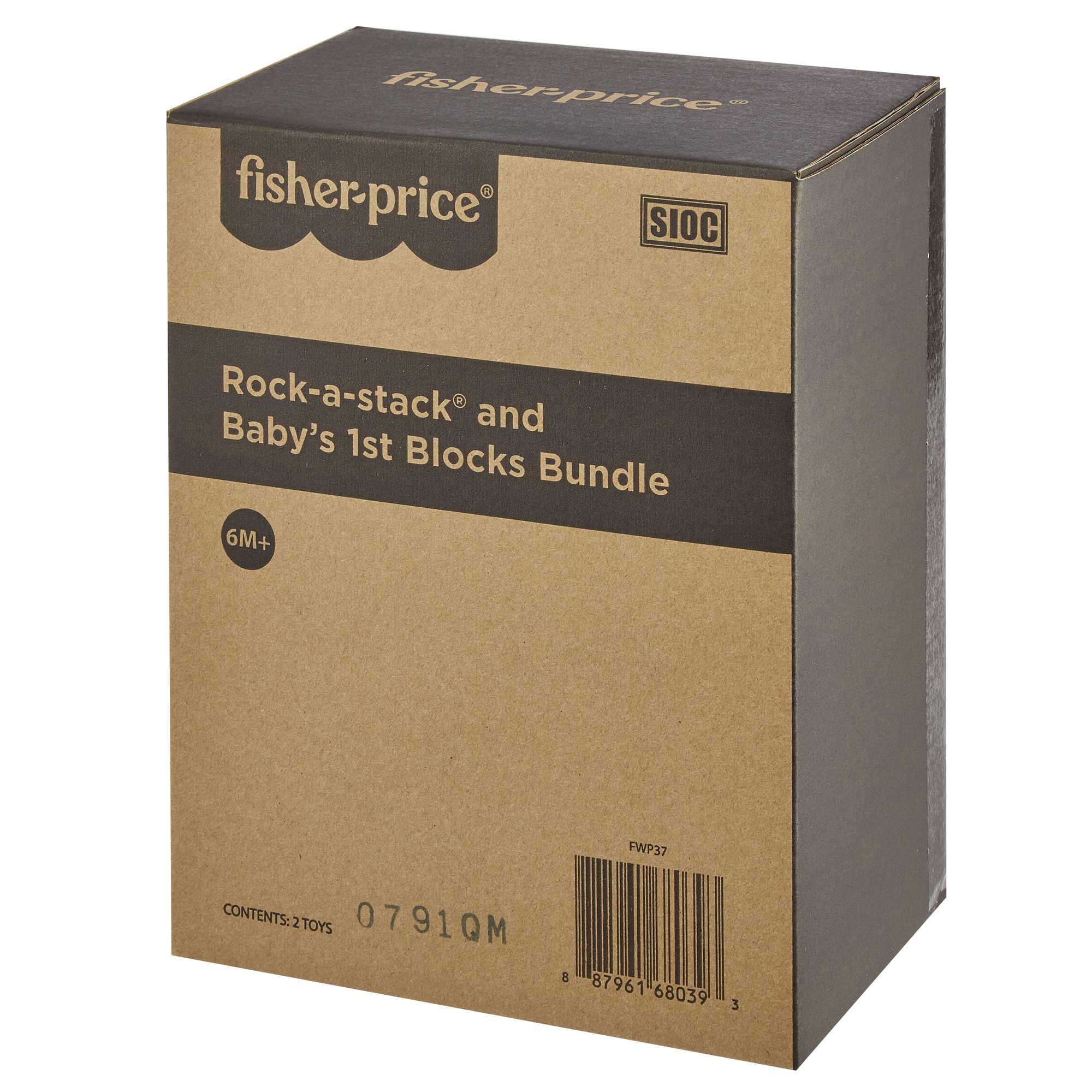 Fisher-Price Rock-A-Stack And Baby's First Blocks Gift Set Of 2 infant Toys - Image 2