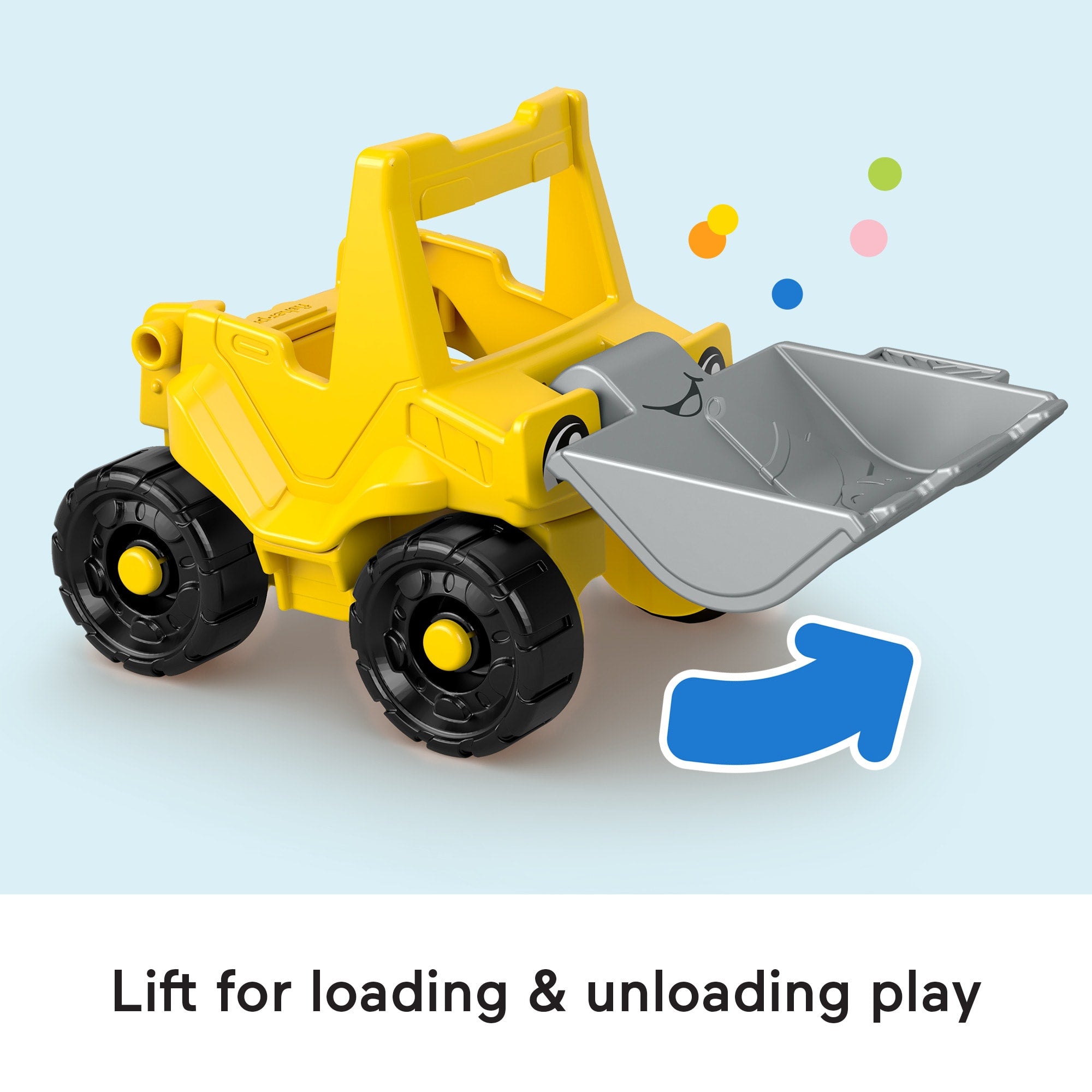 Fisher-Price Little People Bulldozer Construction Toy & Figure Set For Toddlers. 2 Pieces - Image 3