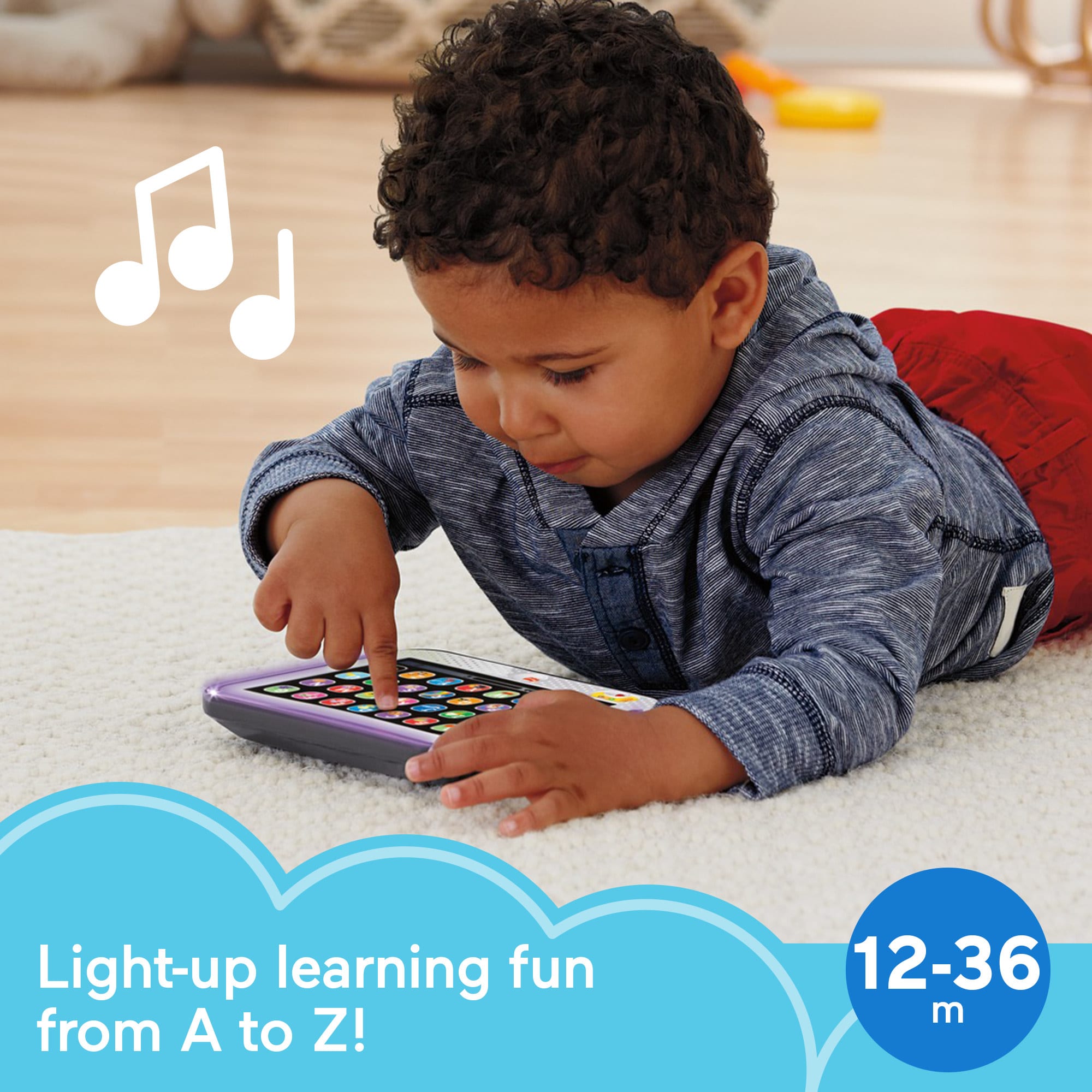 Fisher-Price Laugh & Learn Smart Stages Tablet Toddler Electronic Musical Learning Toy - Image 2