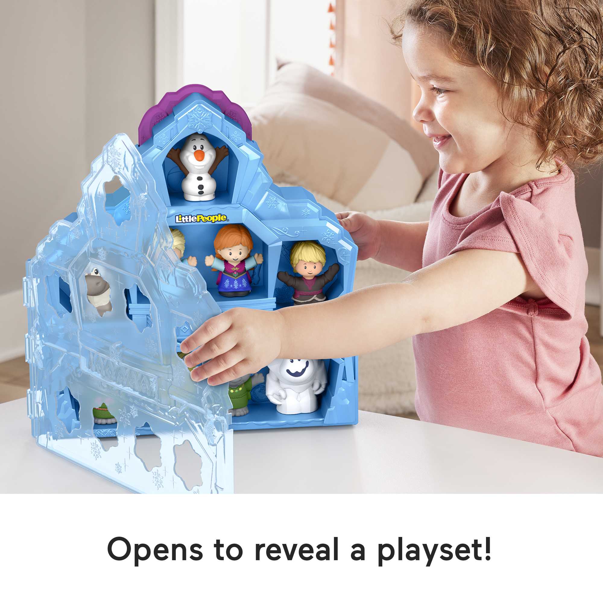 Disney Frozen Carry Along Castle Case Playset With 9 Fisher-Price Little People Figures - Image 5