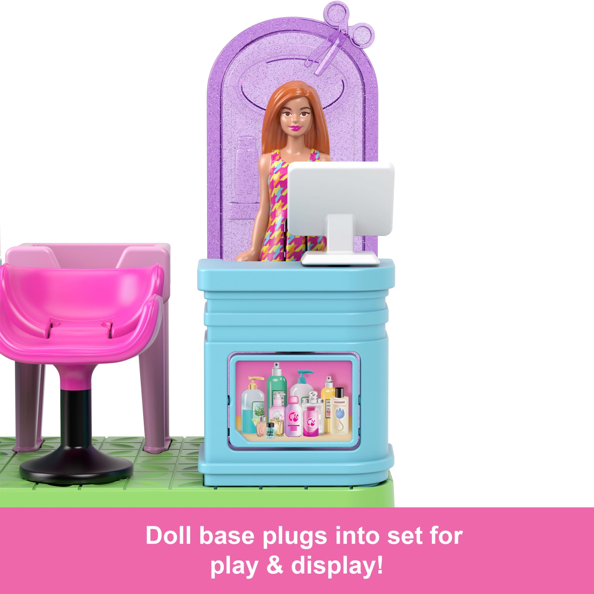 Barbie Mini Barbieland Collectible Hair Salon Playset With 1.5-Inch Barbie Doll. Interactive Play Areas For Storytelling Fun - Image 5