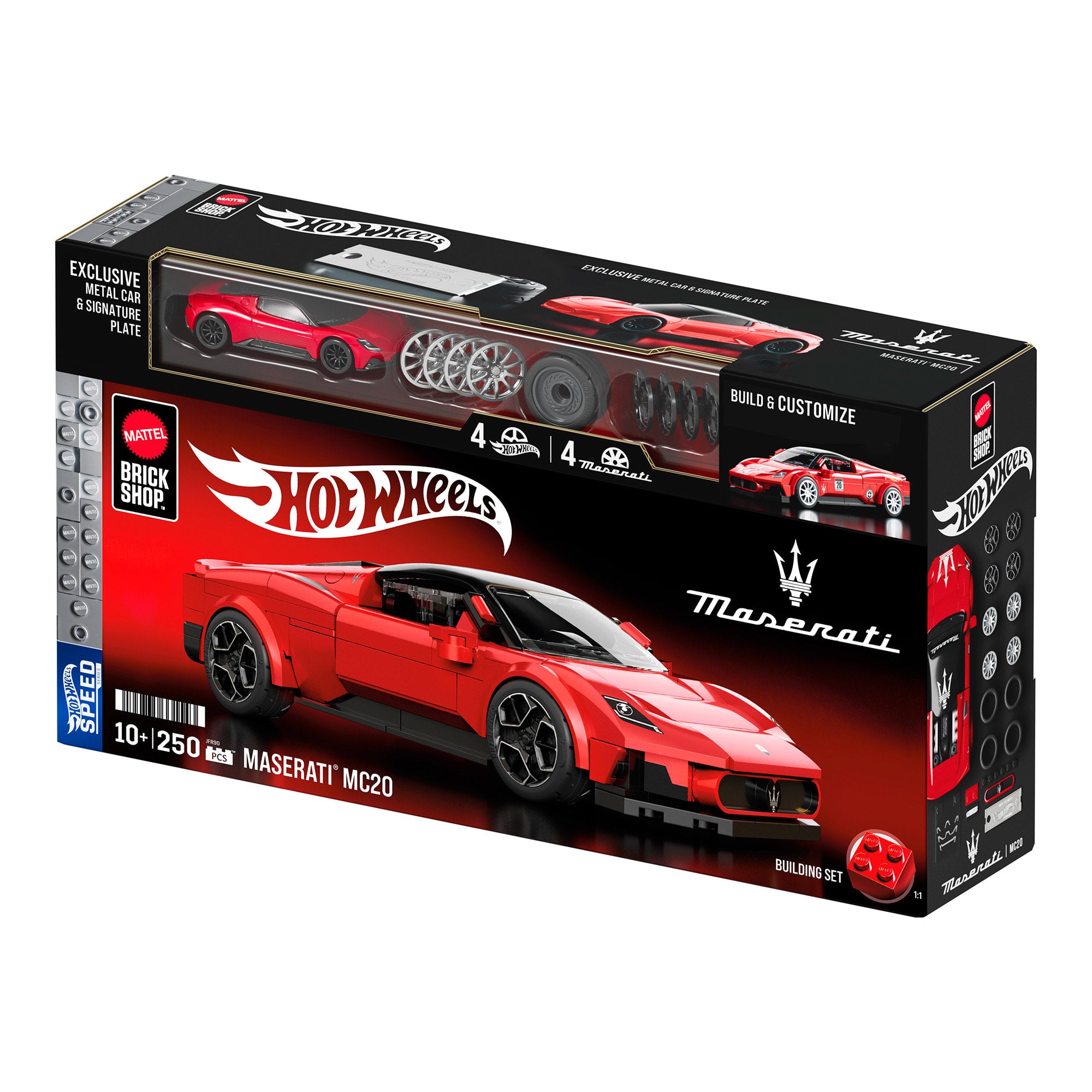 Mattel Brick Shop Hot Wheels Maserati MC20 Building Set - Image 9