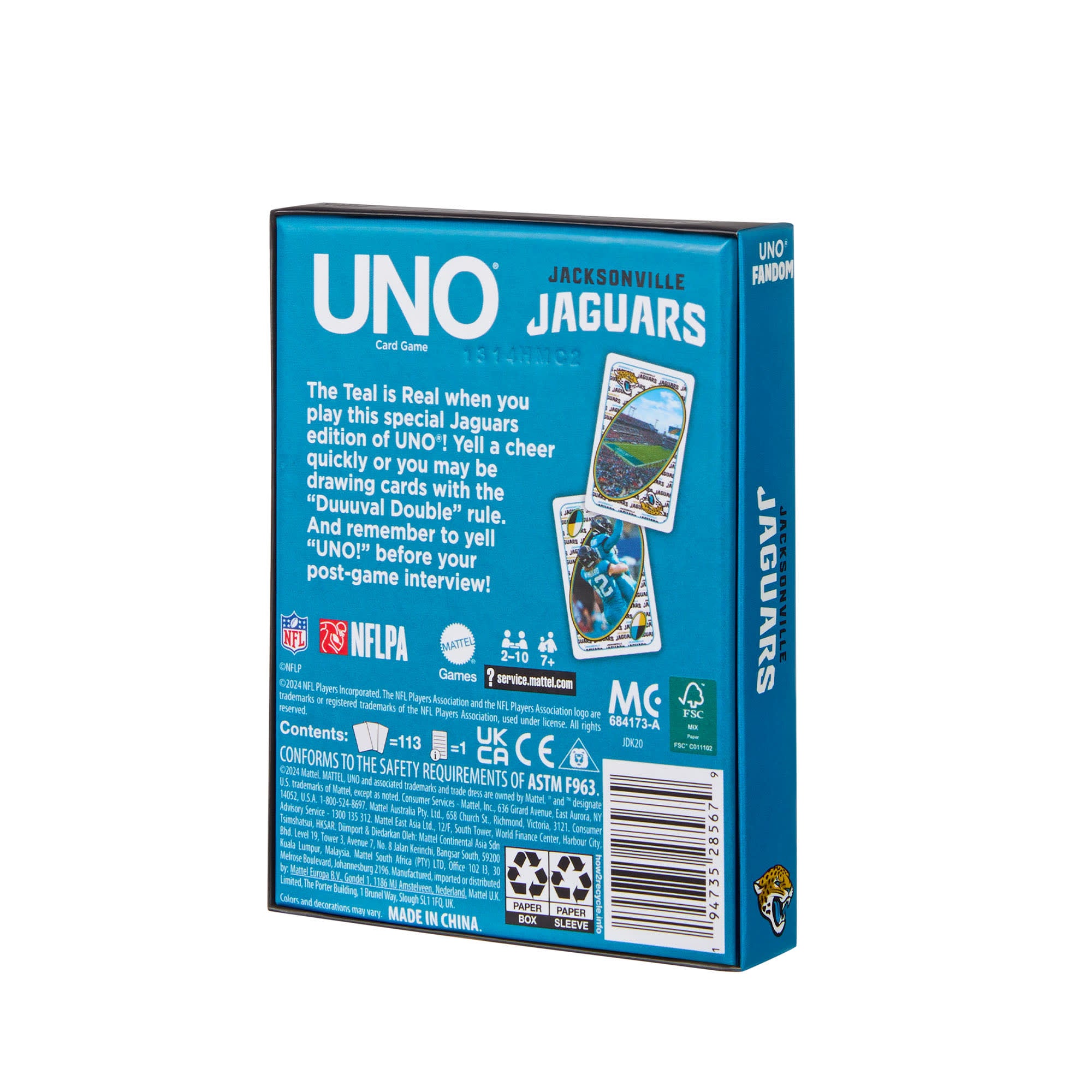UNO Fandom NFL Jacksonville Jaguars Game Deck - Image 8