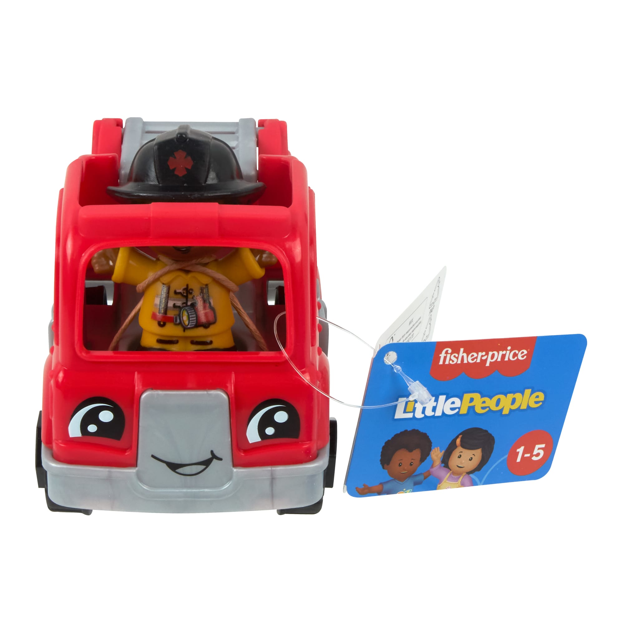 Fisher-Price Little People Toy Firetruck & Firefighter Figure Set For Toddlers. 2 Pieces - Image 6