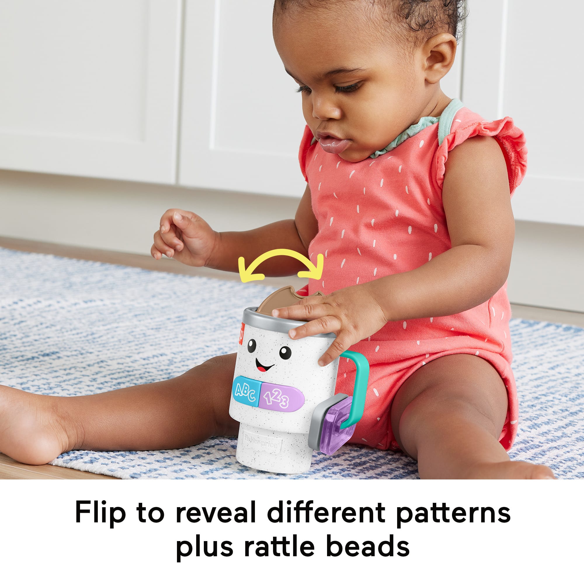 Fisher-Price Laugh & Learn Wake Up & Learn Coffee Mug Baby & Toddler Toy With Music & Lights - Image 4