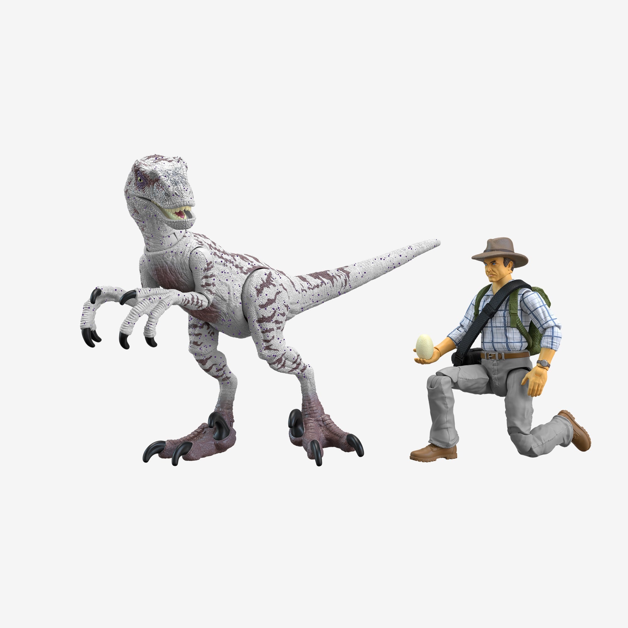 Jurassic World Toys Dr Grant & Raptor Figures Hammond Collection - Image 2