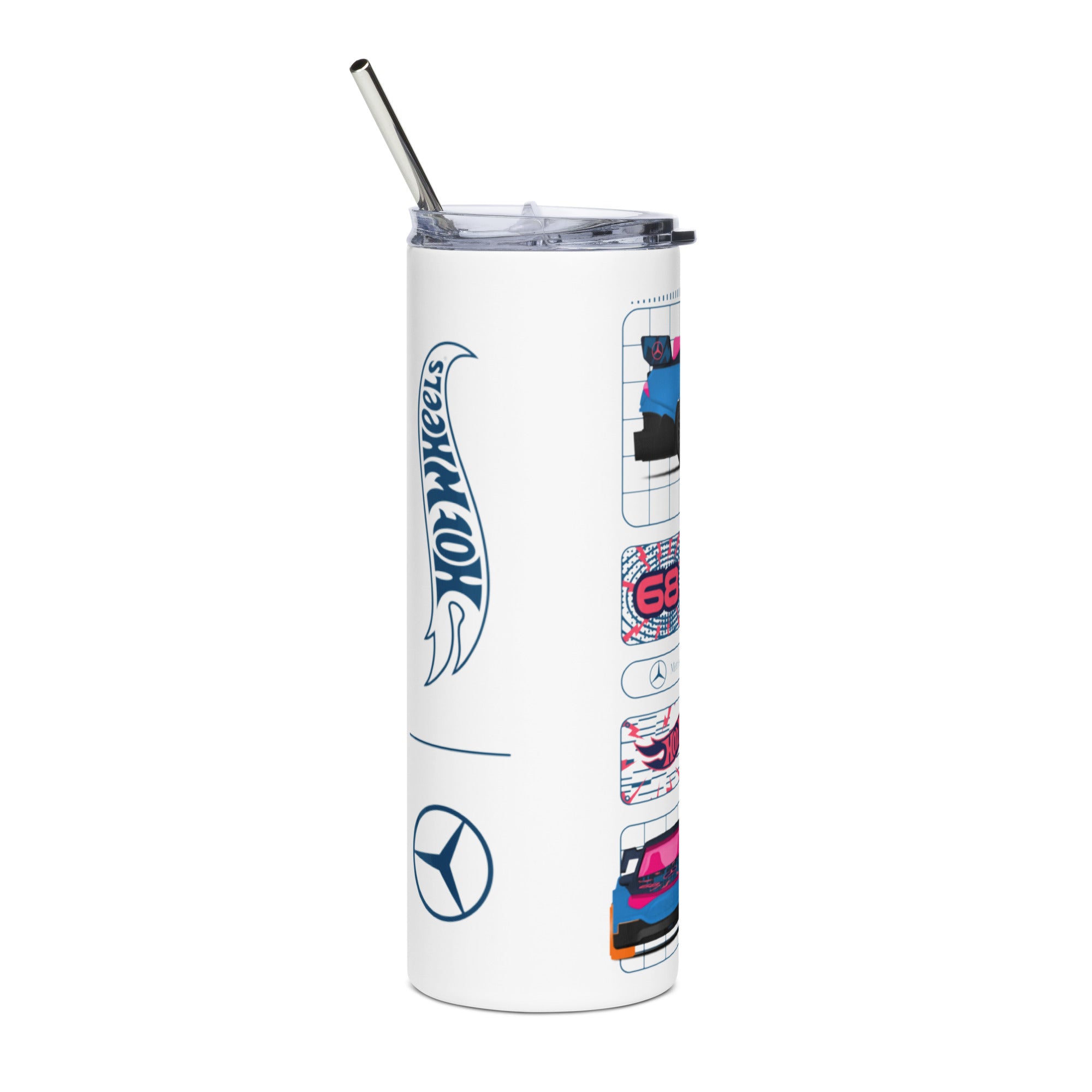 Hot Wheels x Mercedes Benz White Tumbler - Image 2