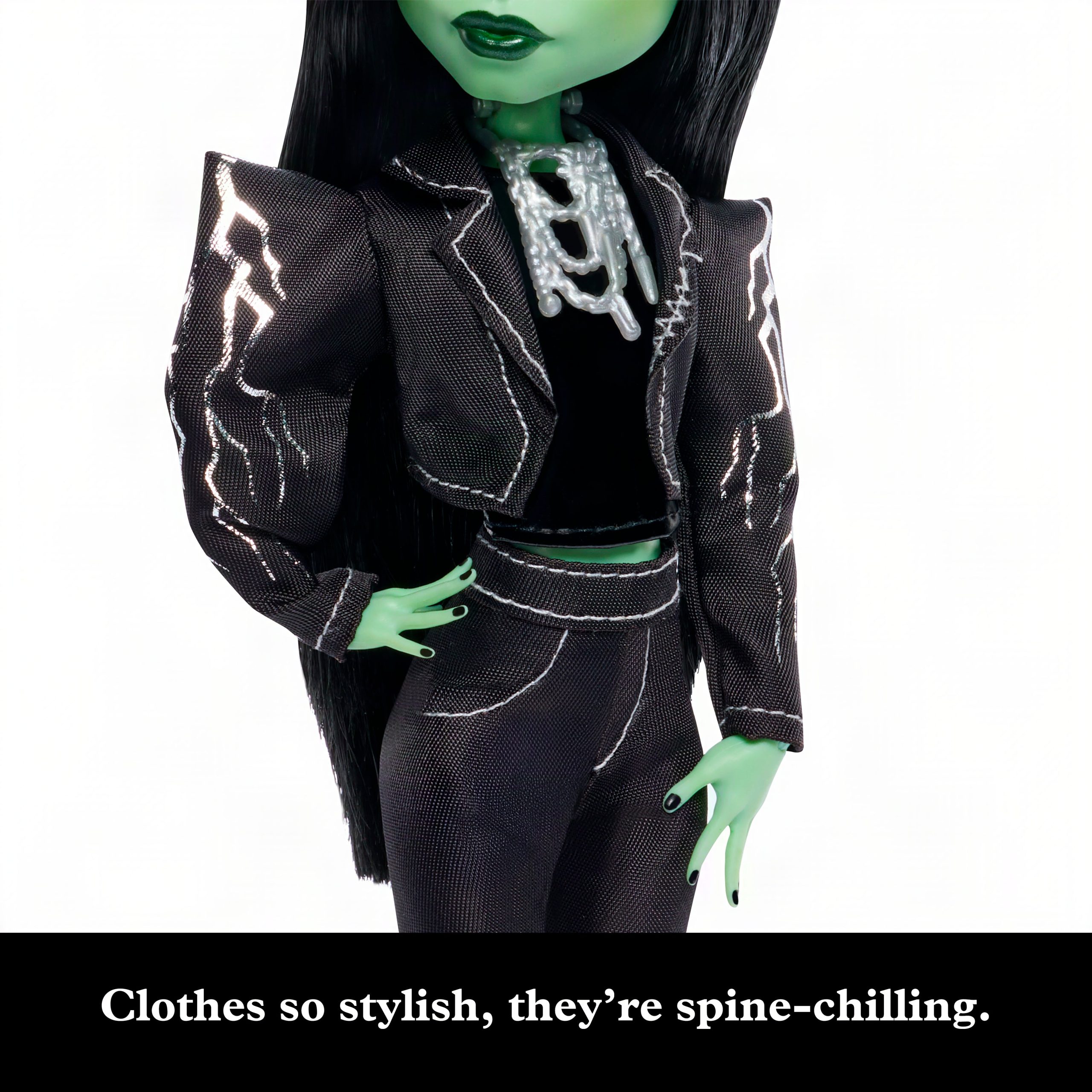 Monster High X Universal Monsters Frankenstein Collector Doll With Black Clothes & Windmill Purse - Image 2