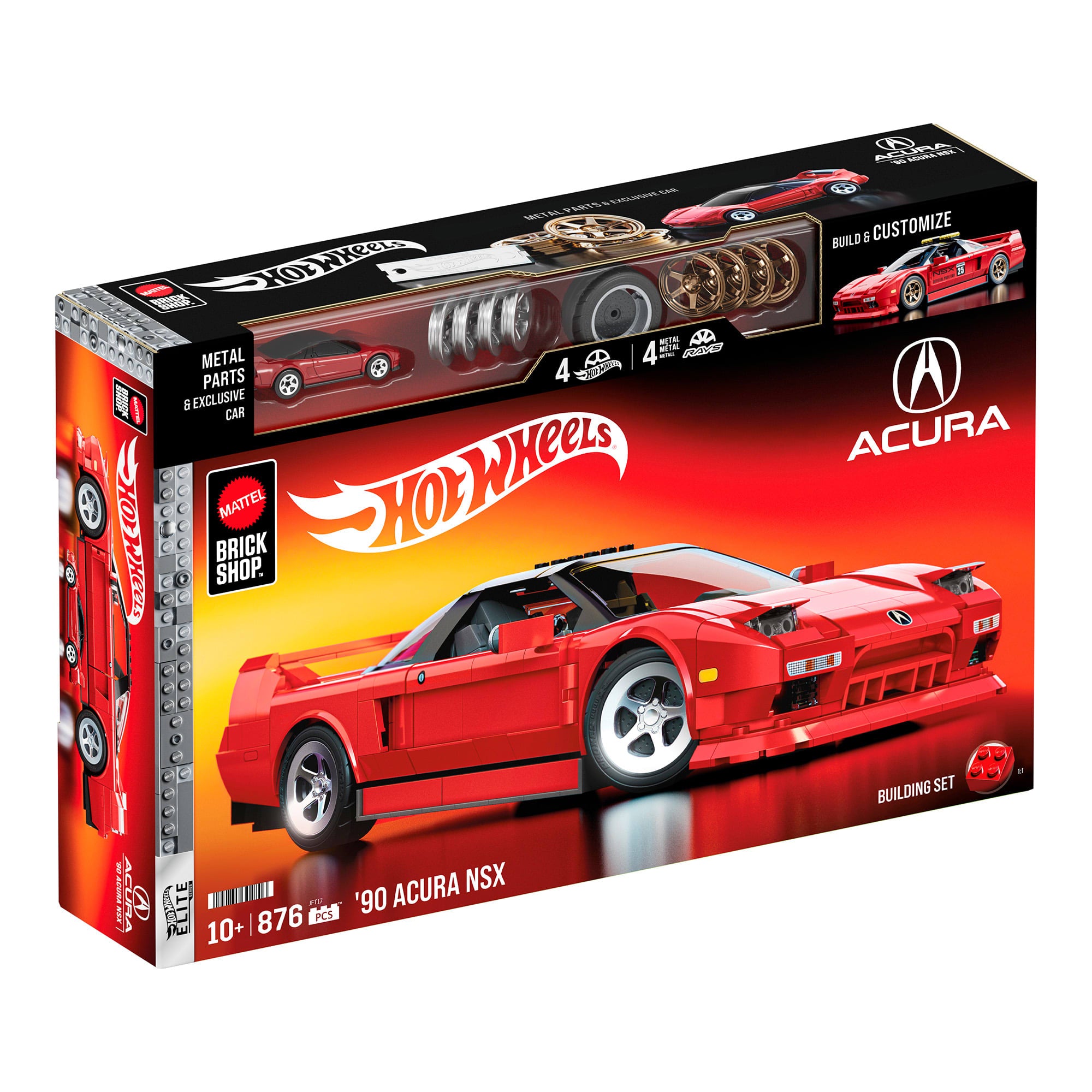 Mattel Brick Shop Hot Wheels '90 Acura NSX Building Set - Image 8