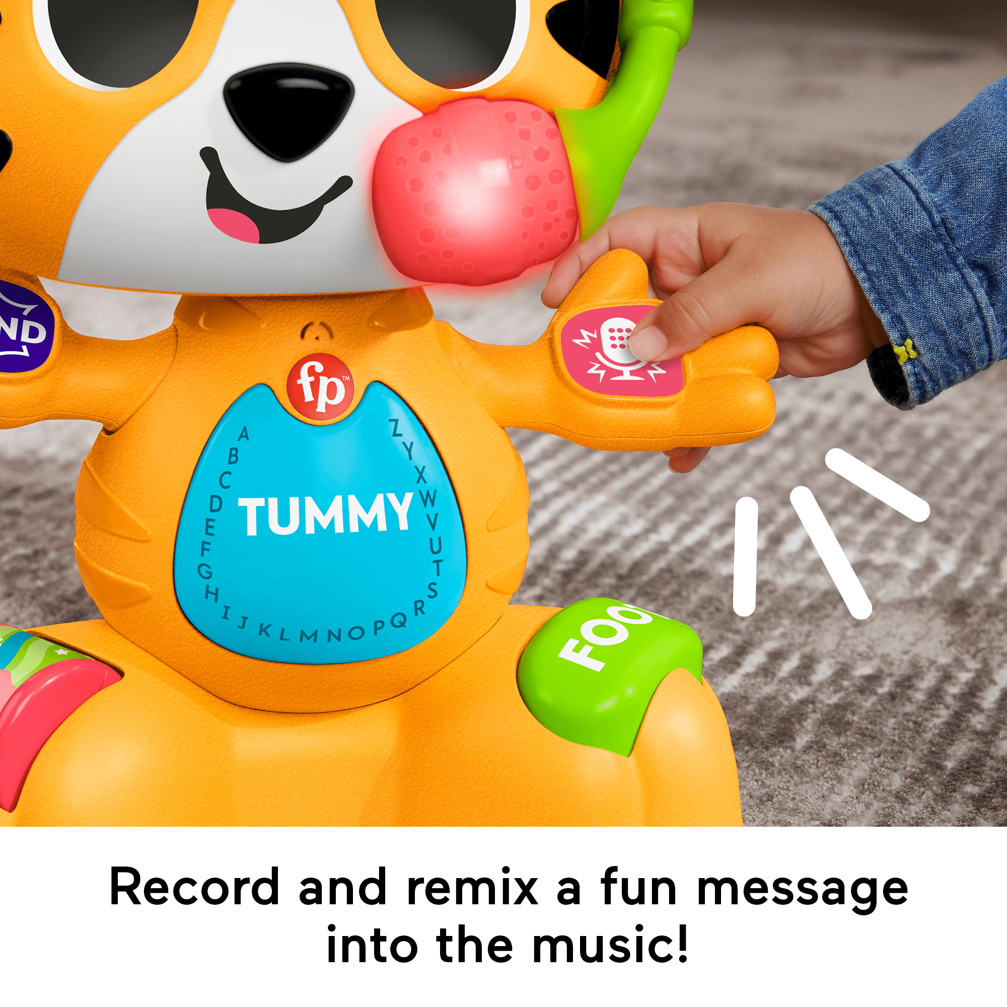 Fisher-Price Link Squad Bop & Groove Tiger Baby Learning Toy With Music & Lights - Image 3