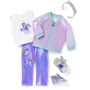 Butterflies & Unicorns Outfit for 18-inch Dolls